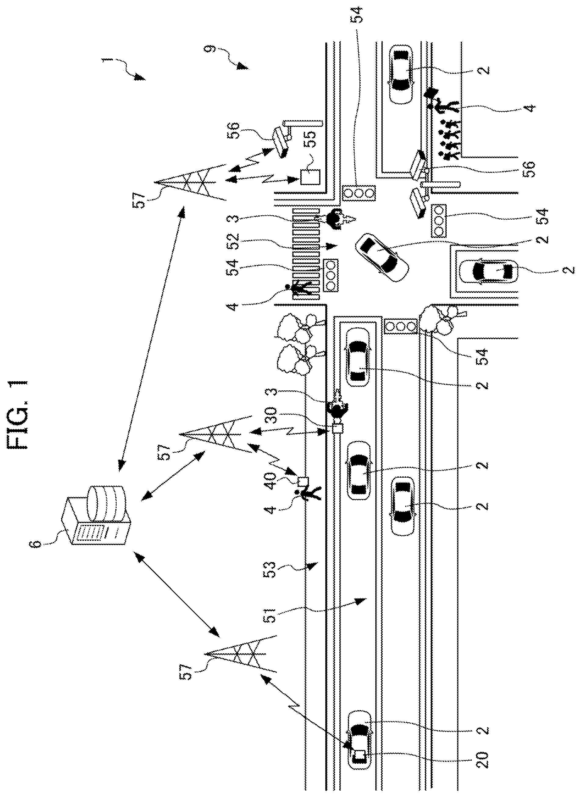 Patent US12333945 Figure 1 – Traffic safety support system