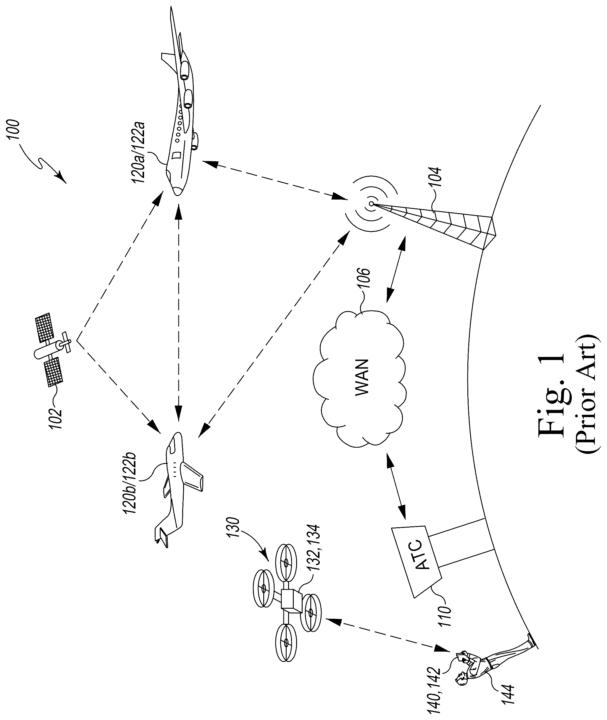 Patent US12333949 — Remote identification and management of manned and unmanned systems and devices — Figure 1