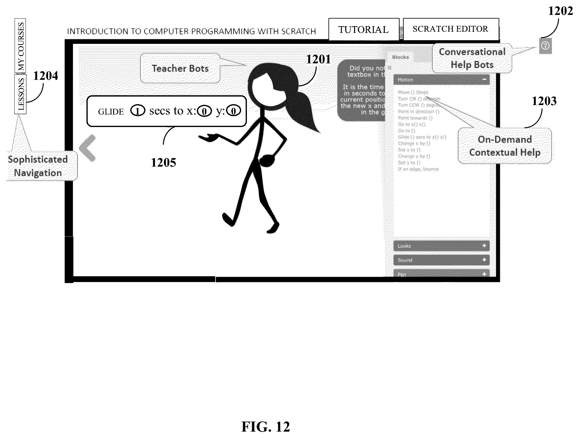 Patent US12333962 Figure 12 – Smart-learning and knowledge concept graphs
