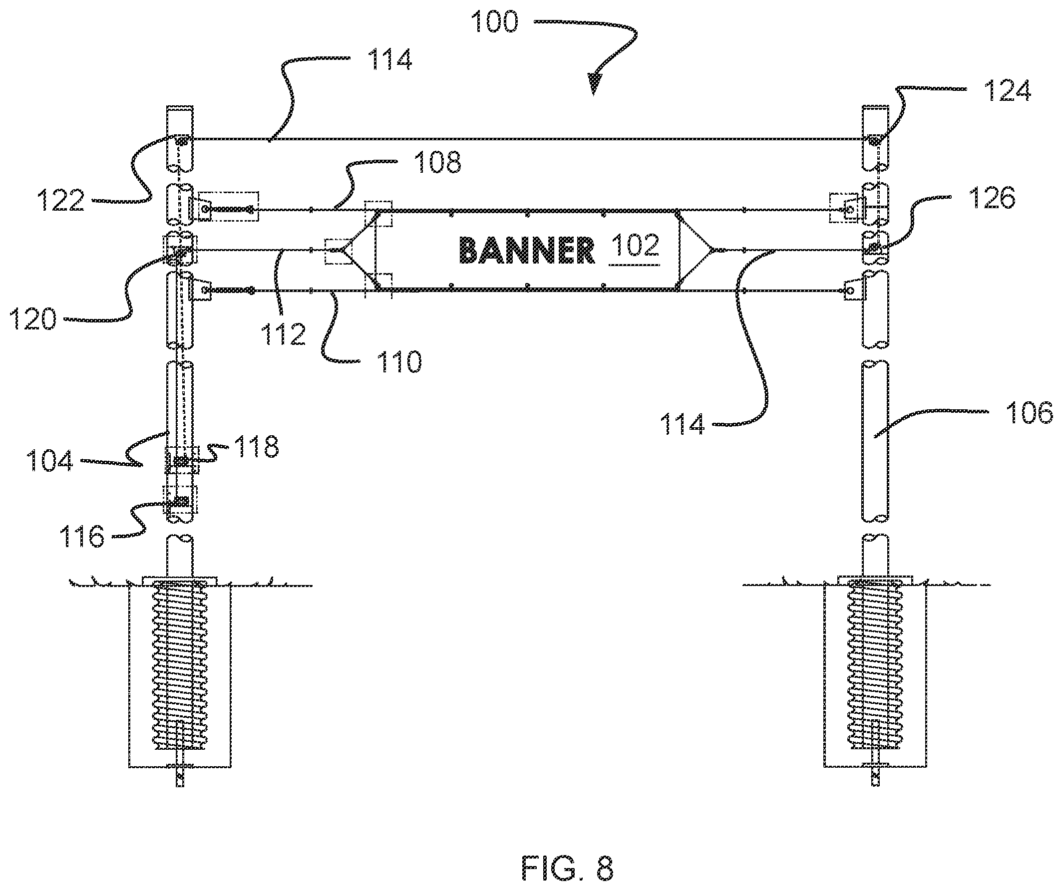 Patent US12333965 Figure 7 – Cross street banner suspension system