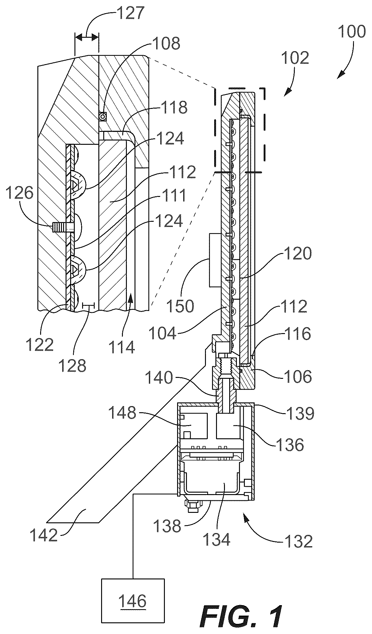 Patent US12333967 Figure 1 – Flame protected optic