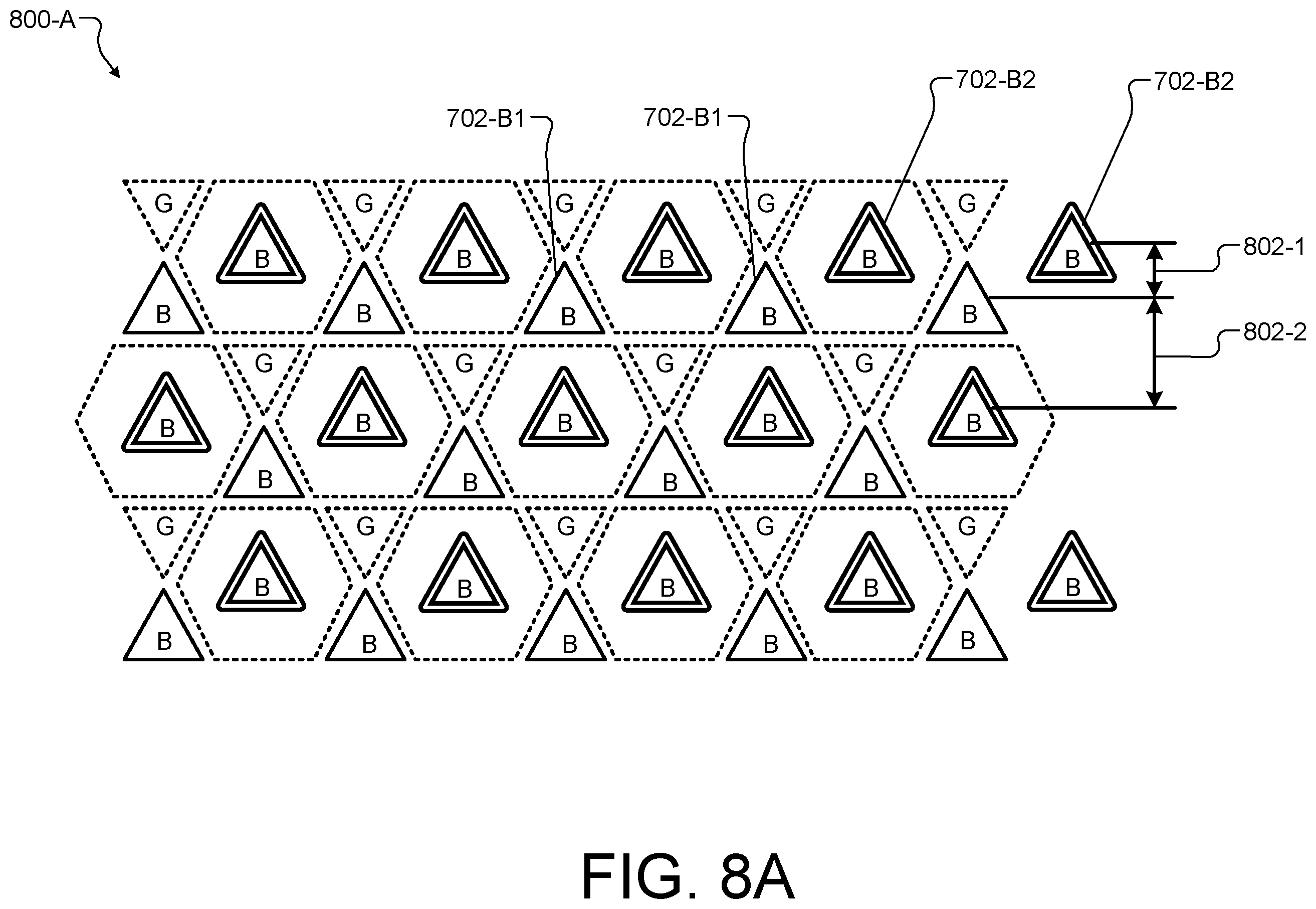 Patent US12333971 Figure 8 – Linear pixel shifting for a non-rectilinear pixel arrangement