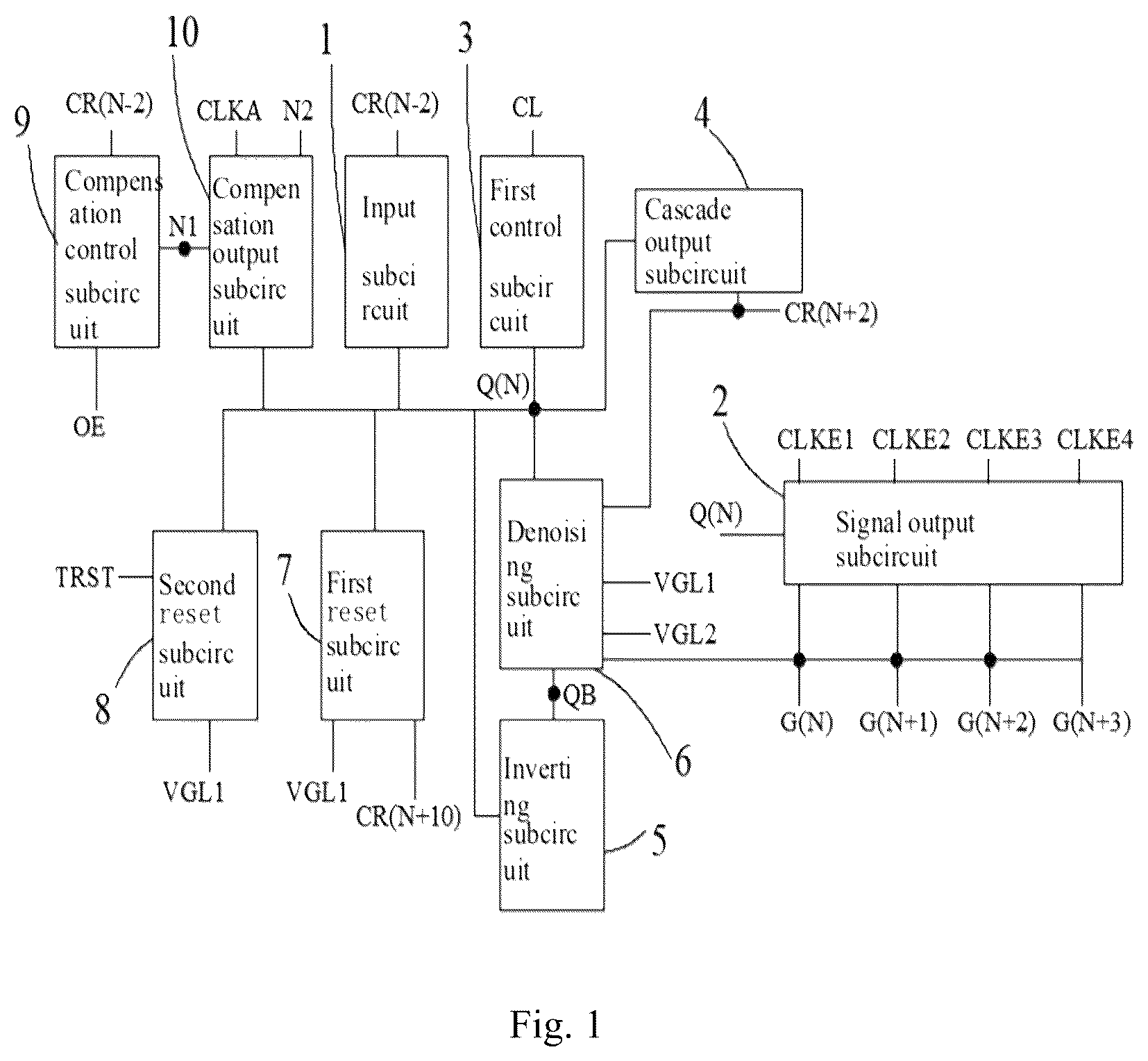 Patent US12333976 Figure 1 – Display device, gate drive circuit, shift register unit and driving method thereof