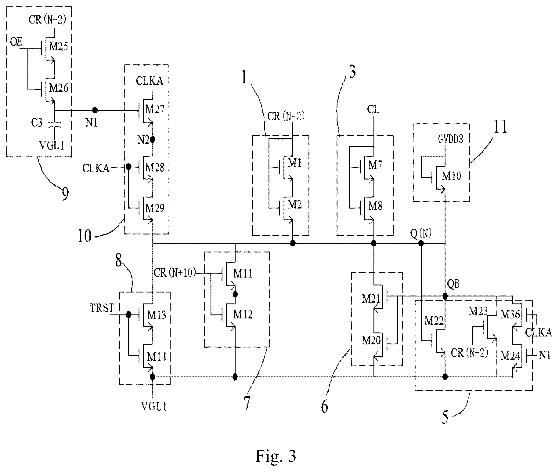 Patent US12333976 Figure 3 – Display device, gate drive circuit, shift register unit and driving method thereof