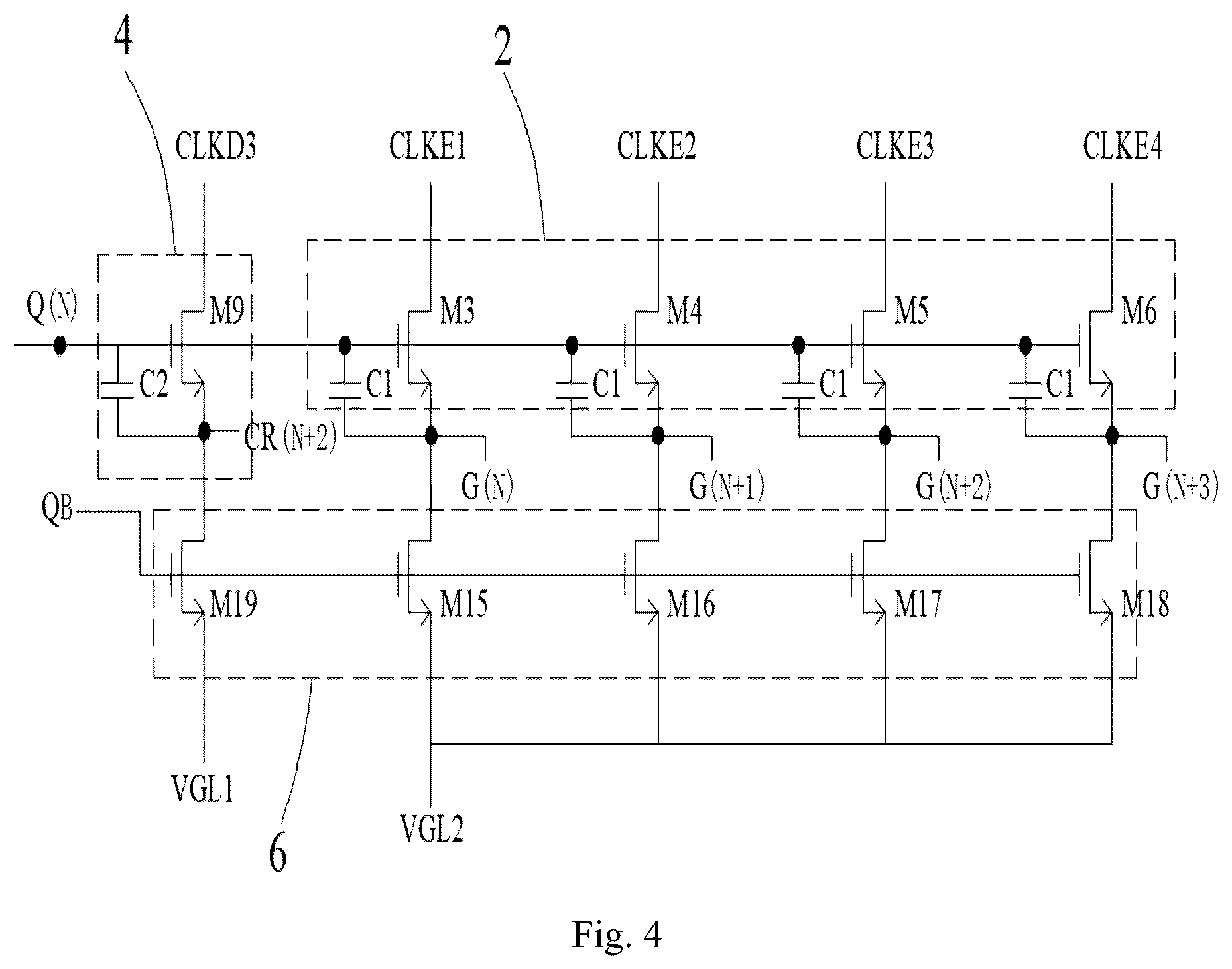 Patent US12333976 Figure 4 – Display device, gate drive circuit, shift register unit and driving method thereof
