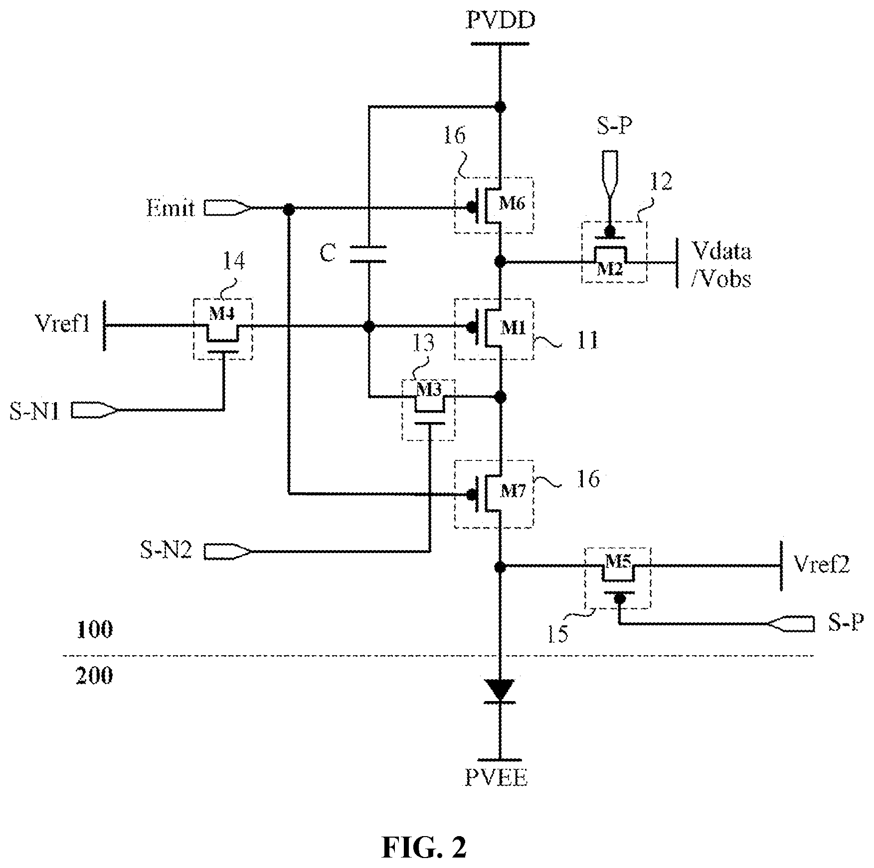 Patent US12333977 Figure 2 – Display panel and device with bias maintaining stage duration according to brightness