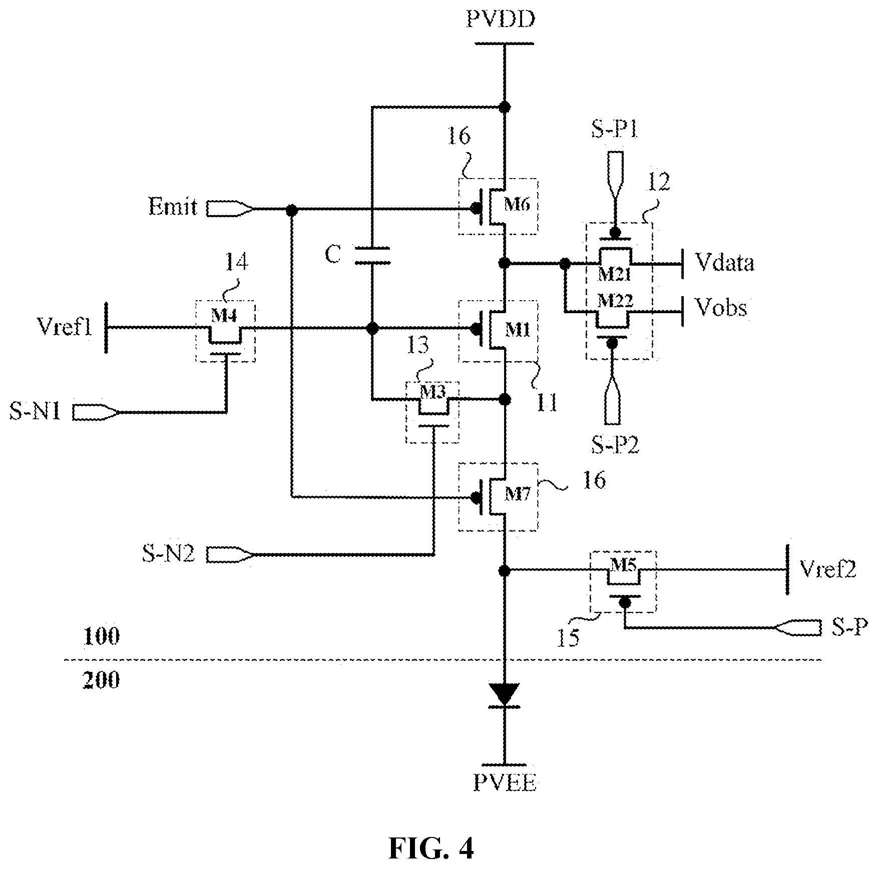 Patent US12333977 Figure 4 – Display panel and device with bias maintaining stage duration according to brightness