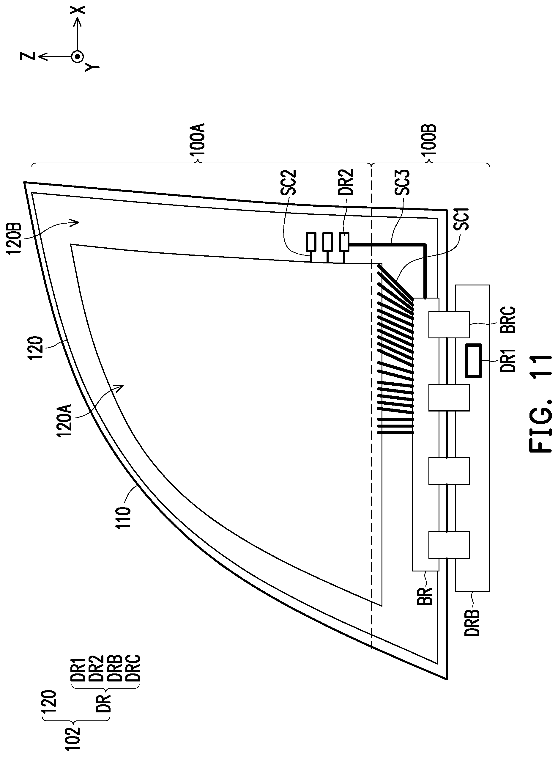 Patent US12333980 Figure 8 – Electronic device with transparent display device