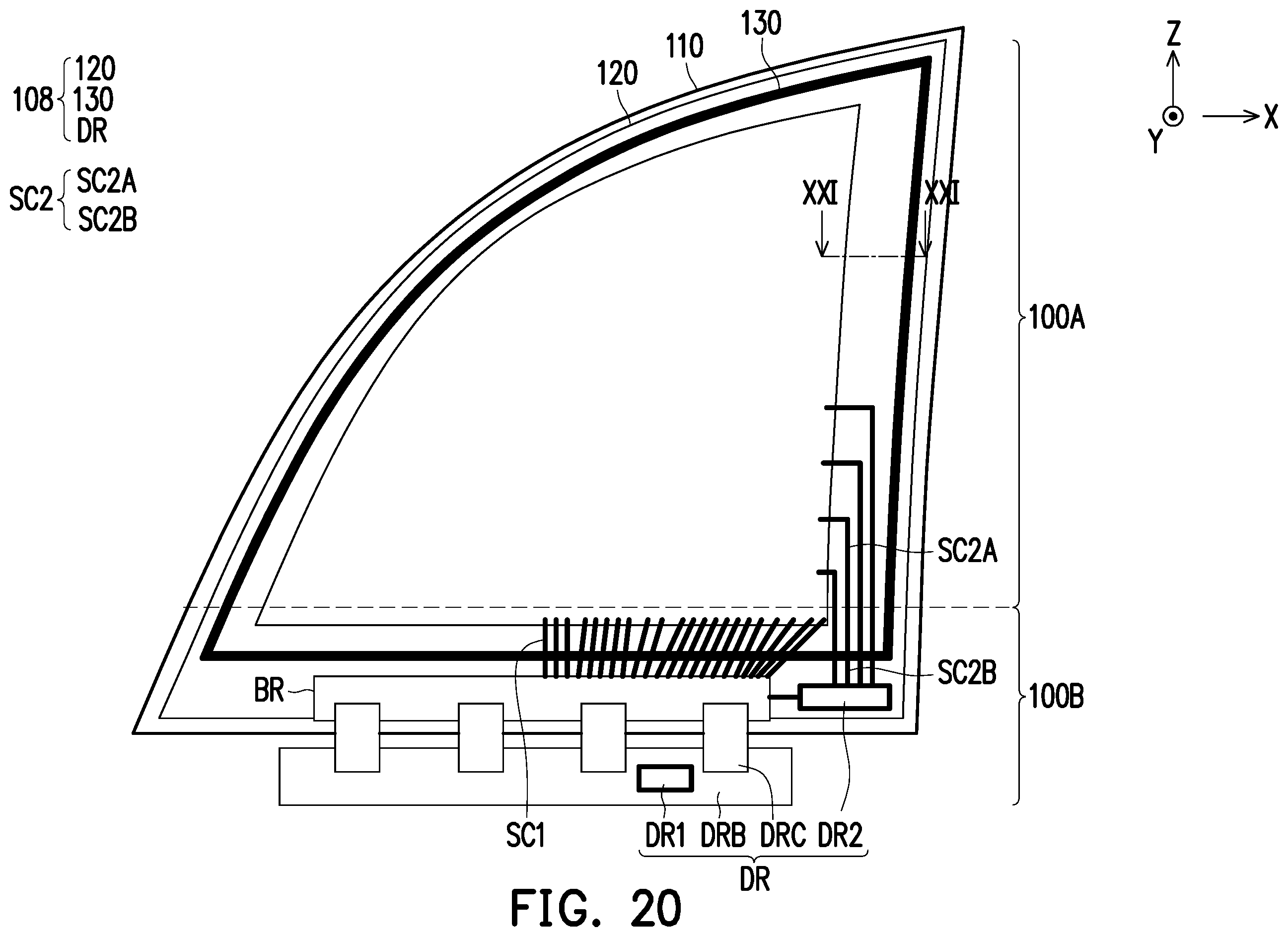Patent US12333980 Figure 16 – Electronic device with transparent display device