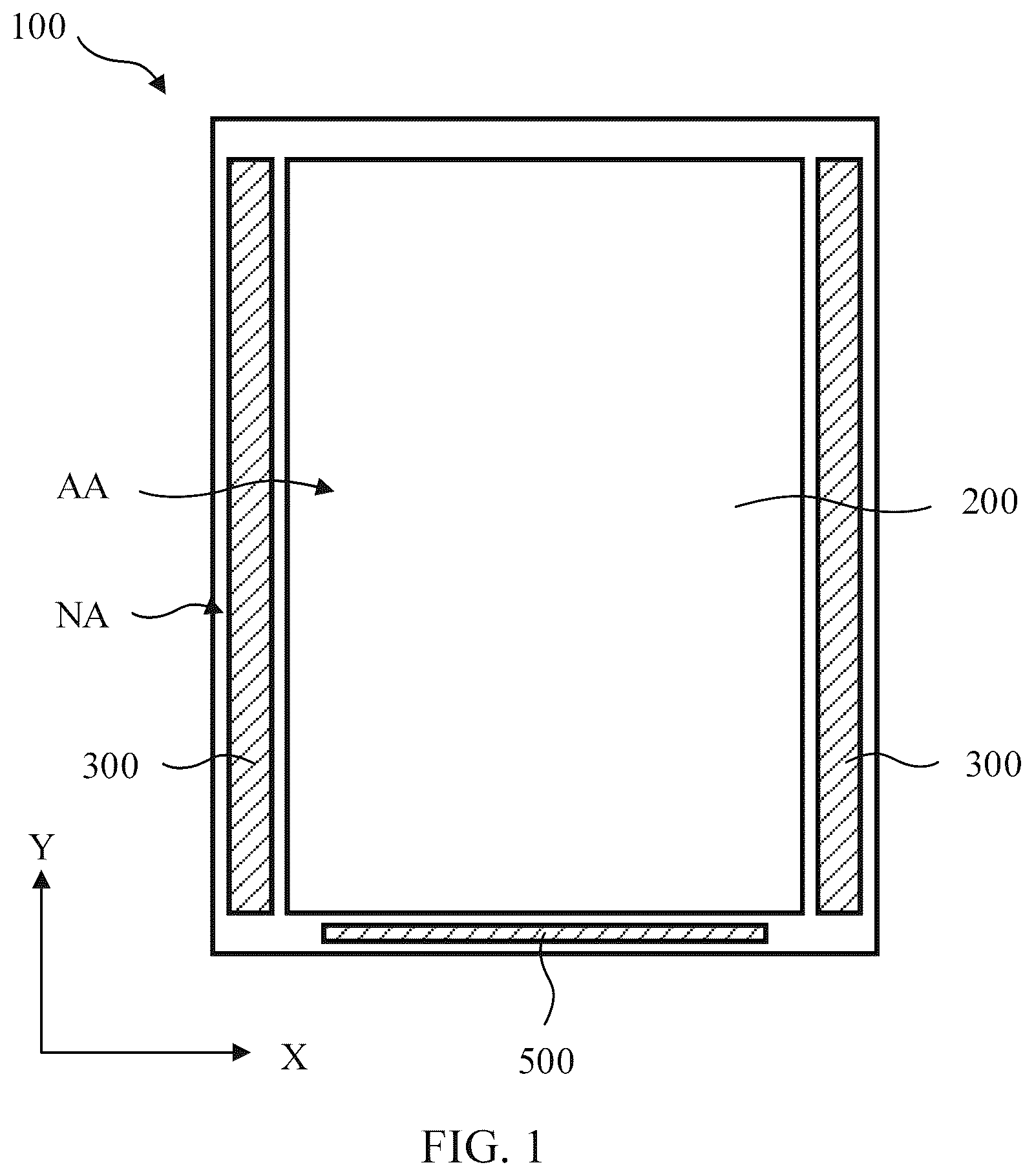 Patent US12333989 — Display panels and mobile terminals — Figure 1