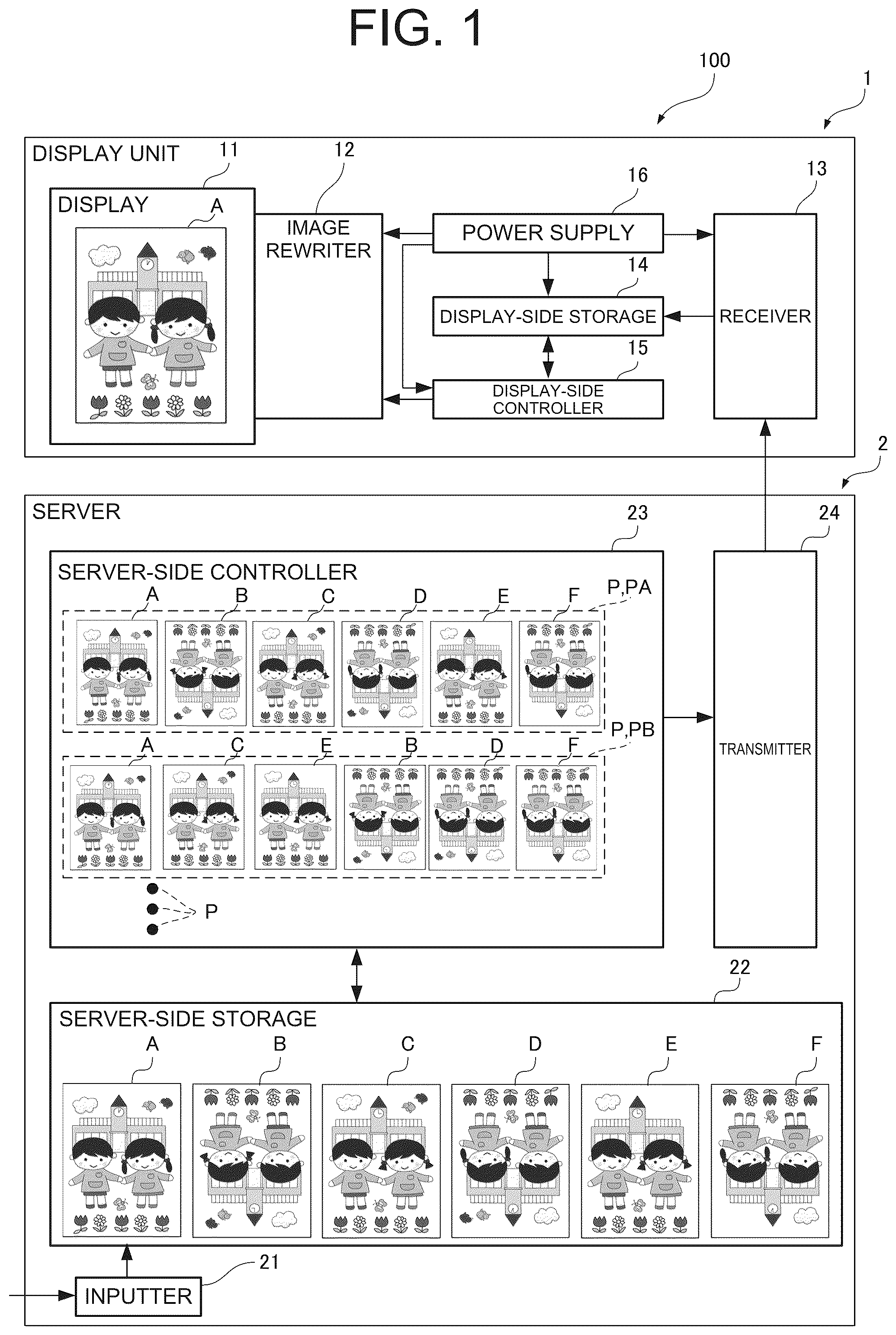Patent US12333991 Figure 1 – Display device
