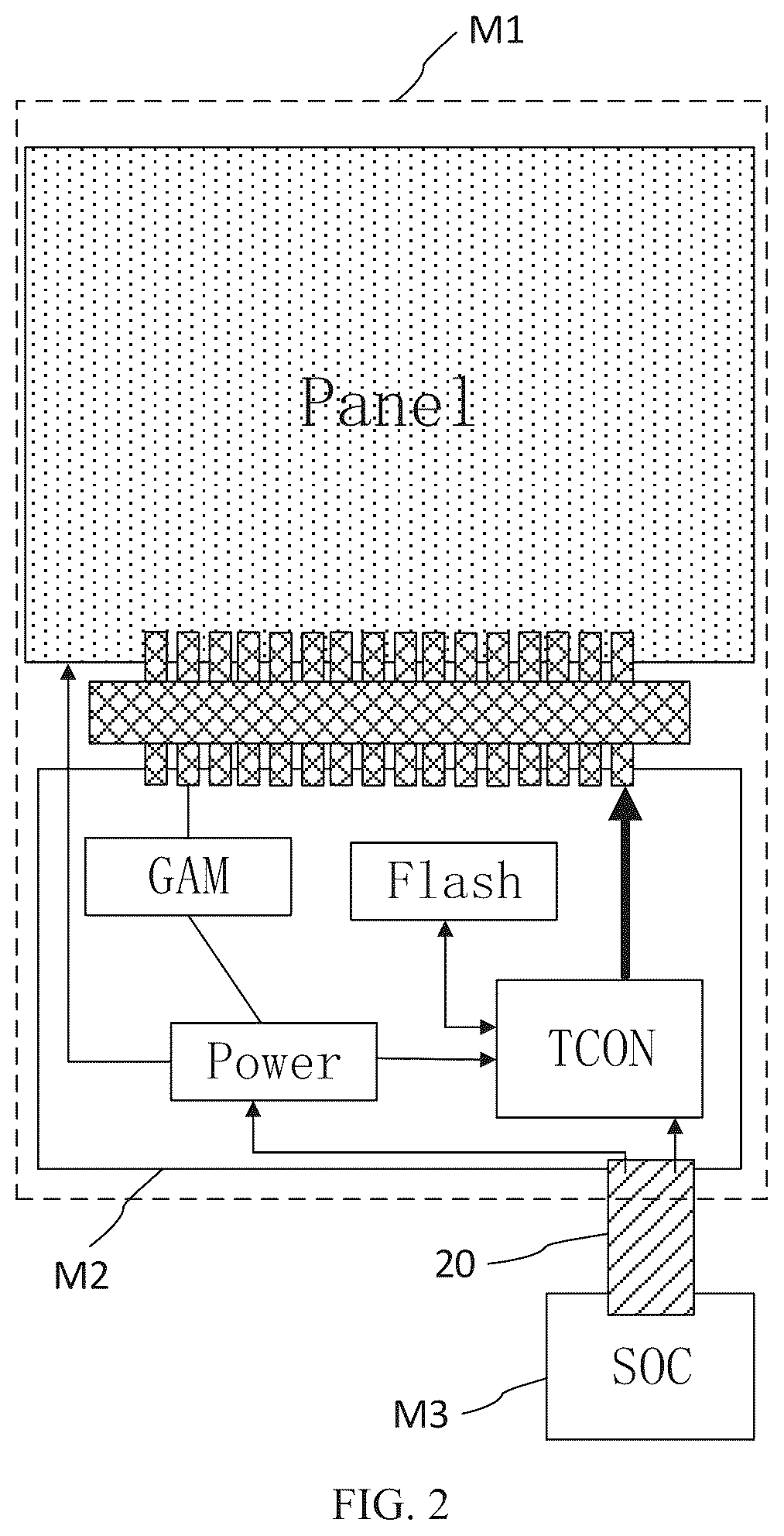 Patent US12333992 Figure 2 – Display device and voltage drop compensation circuit