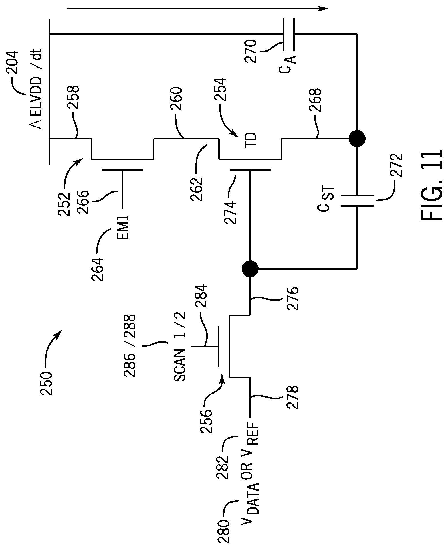 Patent US12333995 Figure 8 – Feedforward compensation of high-luminance banding Mura compensation