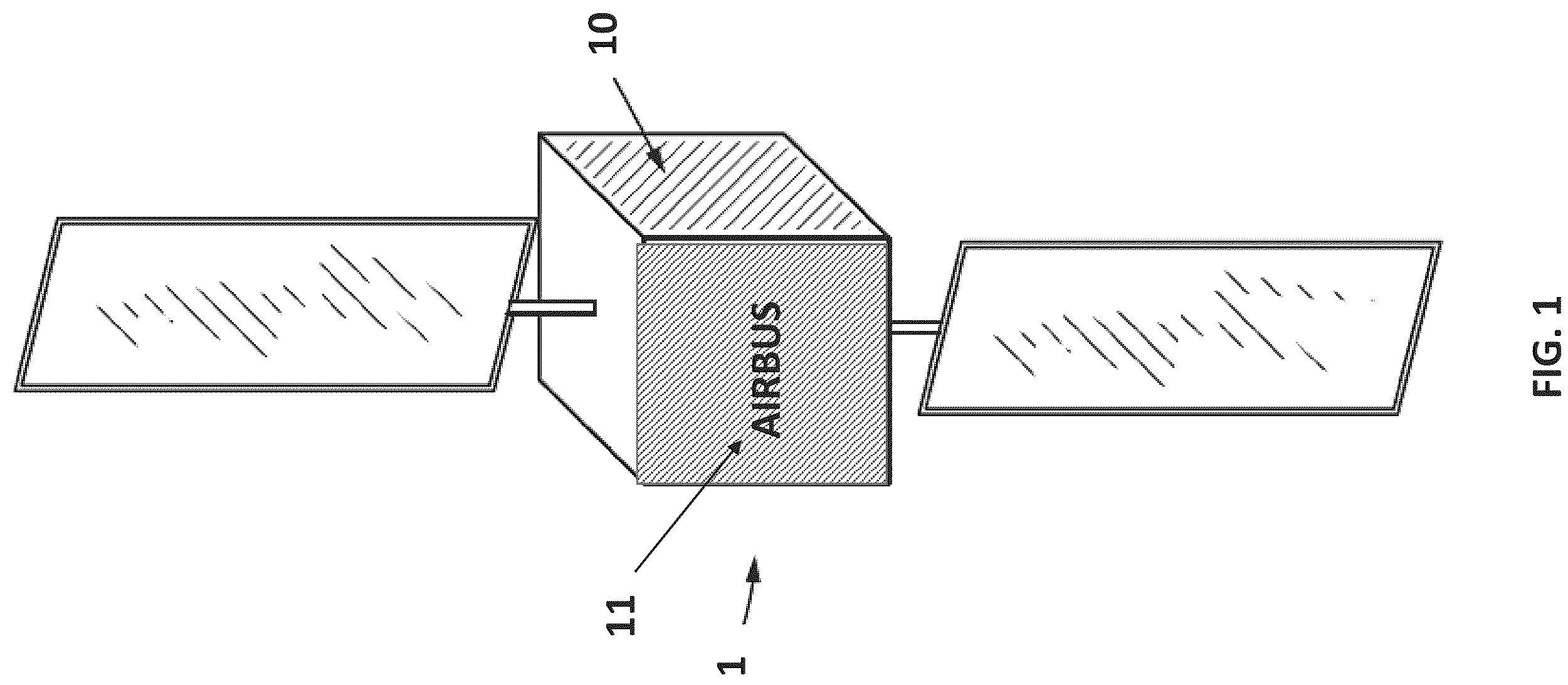 Patent US12338005 — Manufacturing method of a spacecraft including a marking of a surface — Figure 1