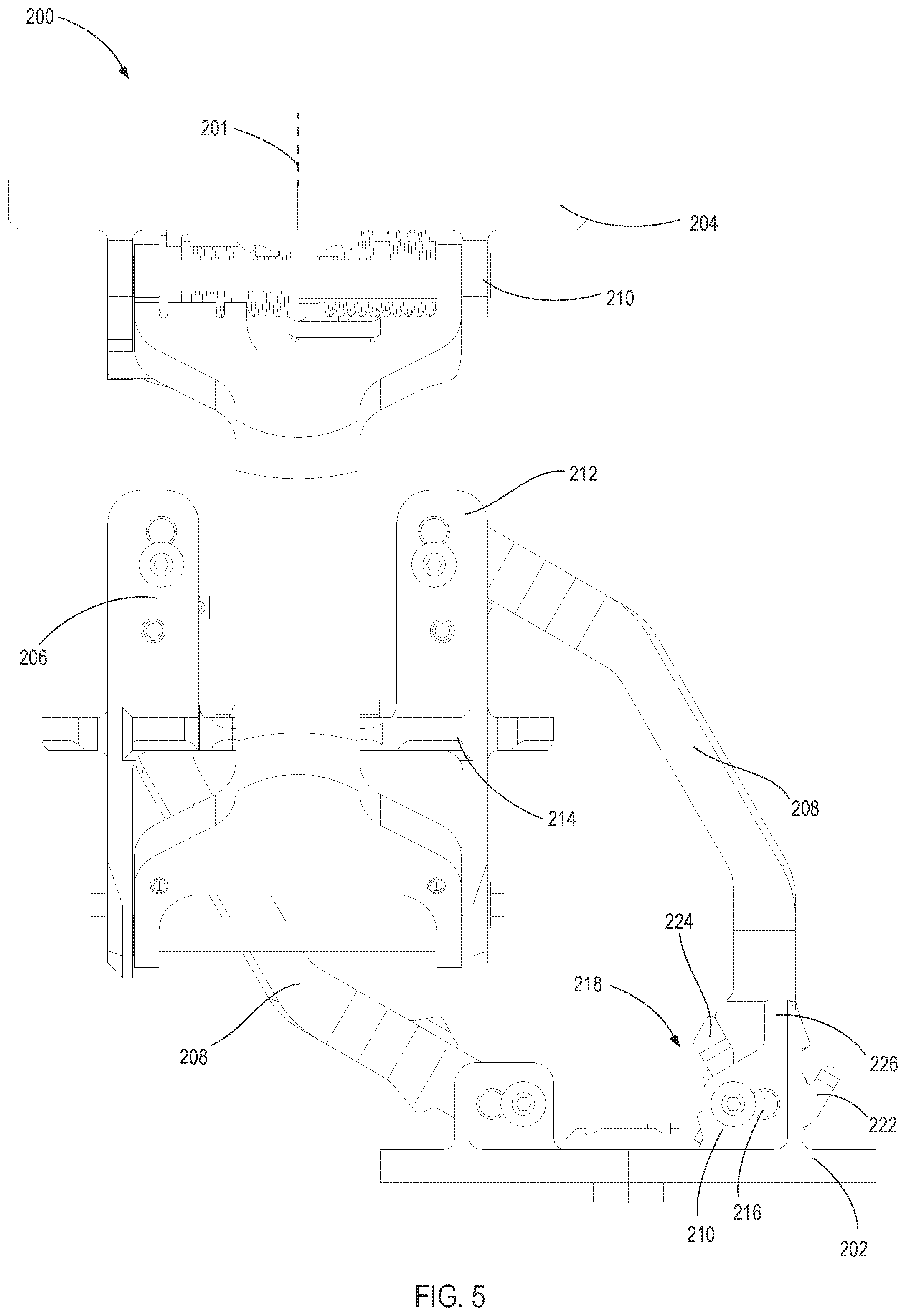 Patent US12338006 Figure 5 – Movable platforms for vehicle capture assemblies and related devices, assemblies, systems, and methods