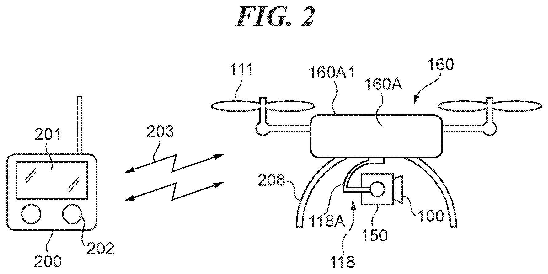Patent US12338009 Figure 2 – Image capturing system equipped with device capable of flying, method of controlling image capturing system, and storage medium
