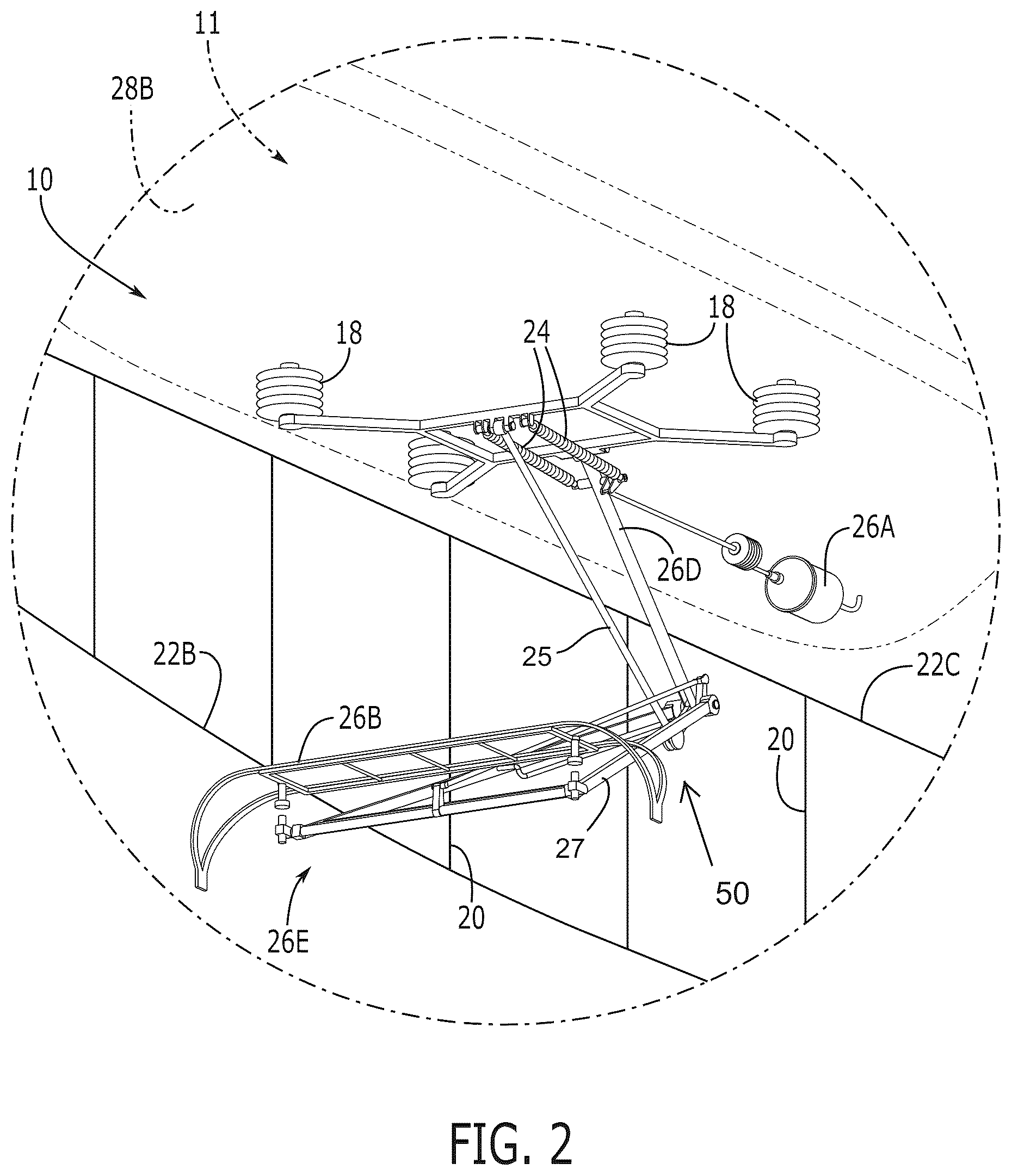 Patent US12338010 Figure 2 – System for electrically powered aerial platforms to draw power from ground-based stations