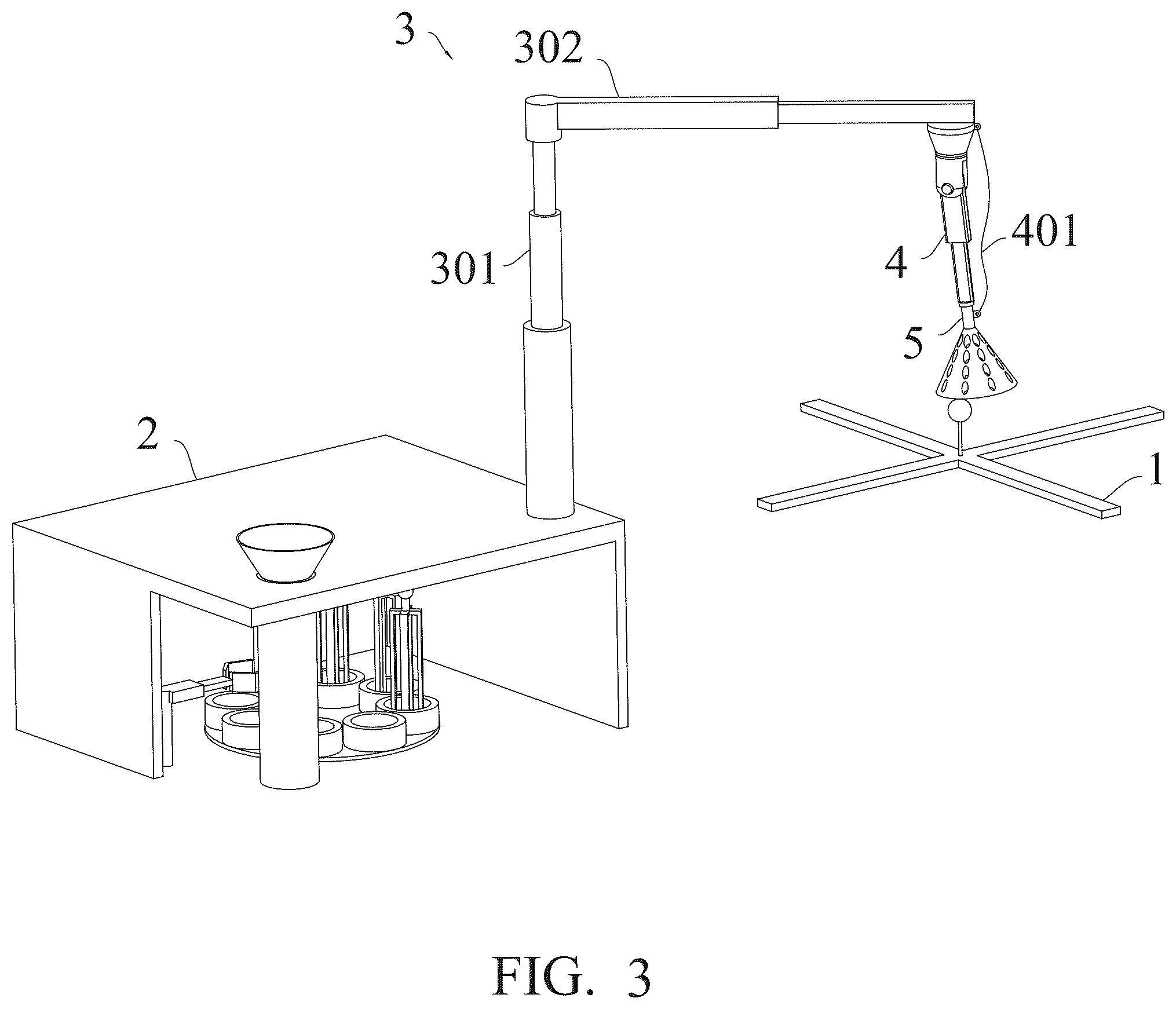 Patent US12338012 Figure 3 – System for recovering aerial target by using mechanical arm actuator in non-bearing mode