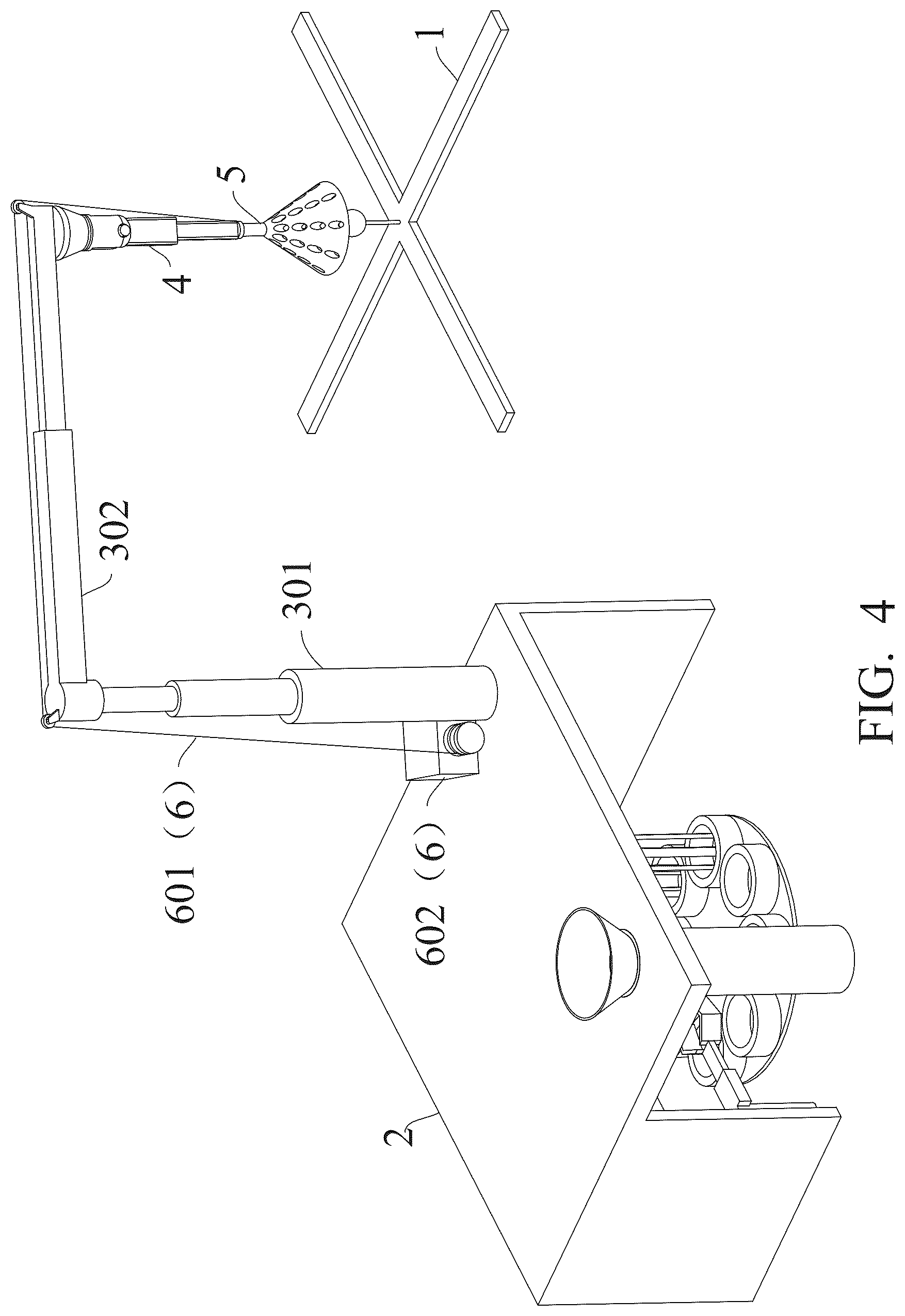 Patent US12338012 Figure 4 – System for recovering aerial target by using mechanical arm actuator in non-bearing mode