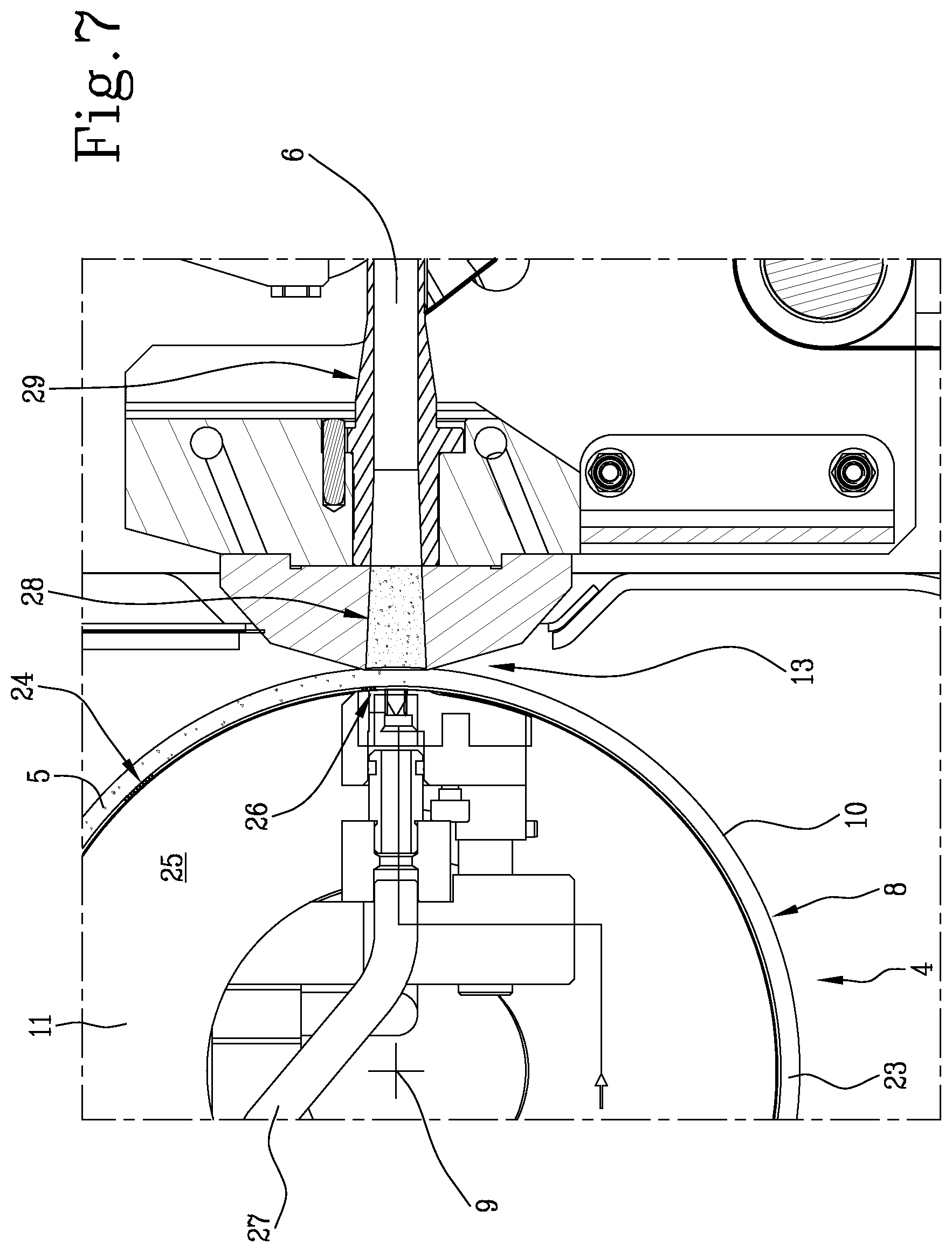 Patent US12338016 Figure 5 – Machine and a process for manufacturing pouches containing a cohesionless material