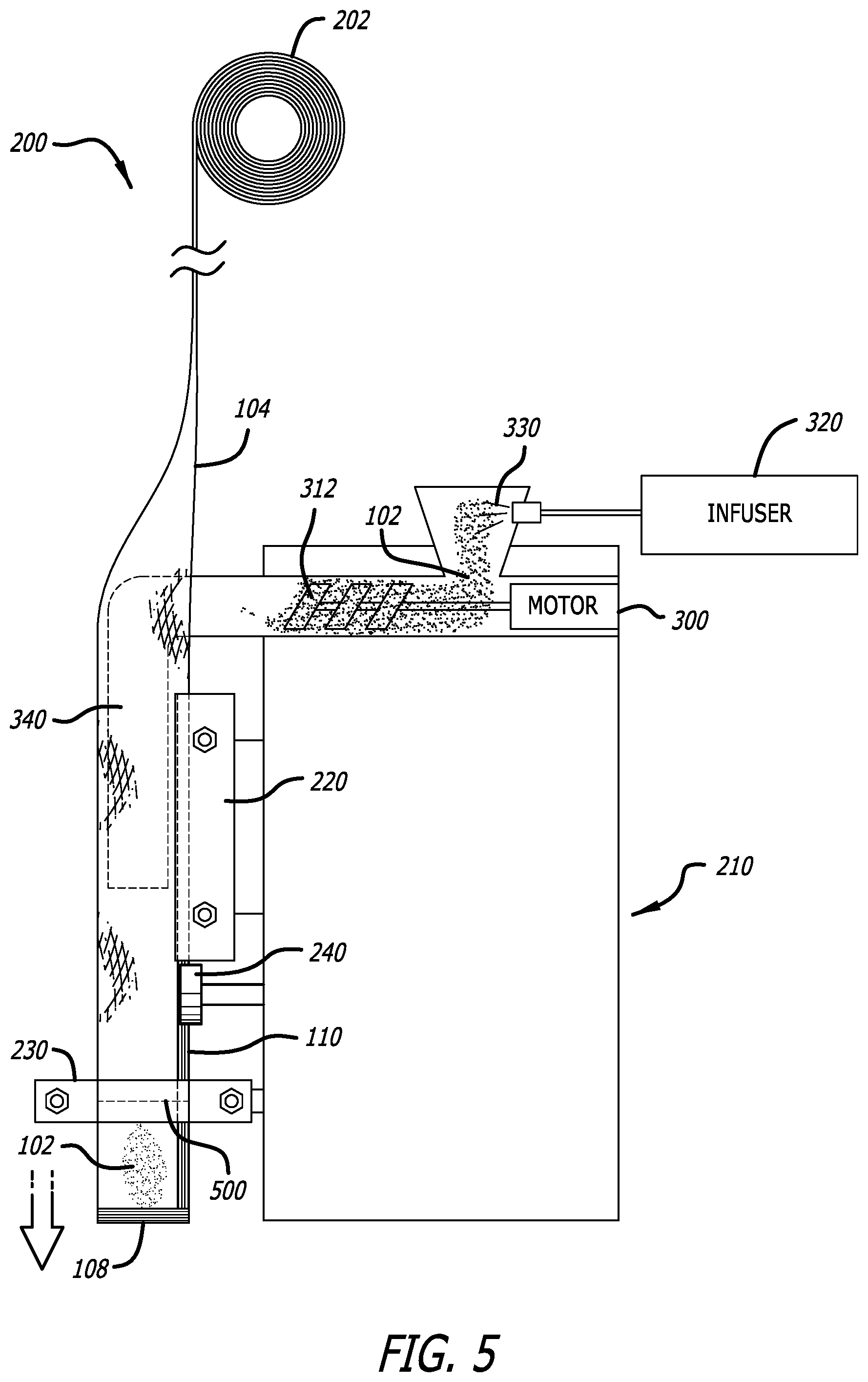 Patent US12338017 Figure 5 – Method for manufacturing biodegradable pillow tea bags containing whole leaf tea
