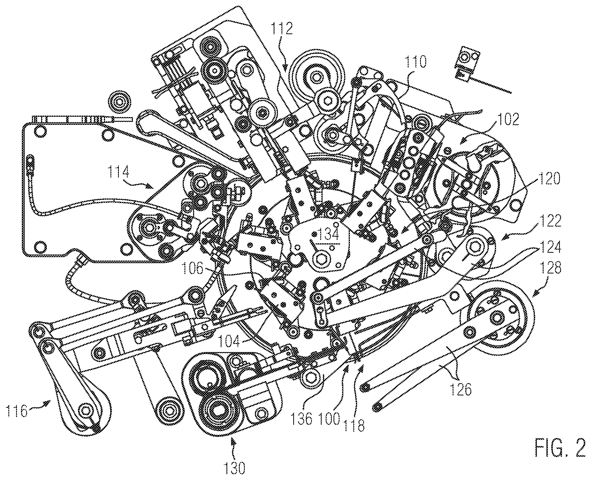 Patent US12338018 Figure 2 – Device and method for transporting ready-cut and filled hose pieces