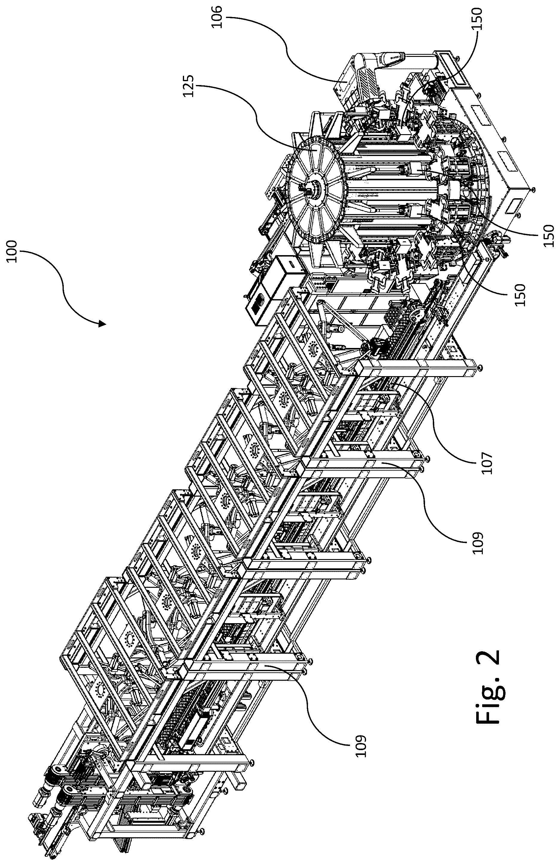 Patent US12338021 Figure 2 – Packaging device and process for articles to be packaged