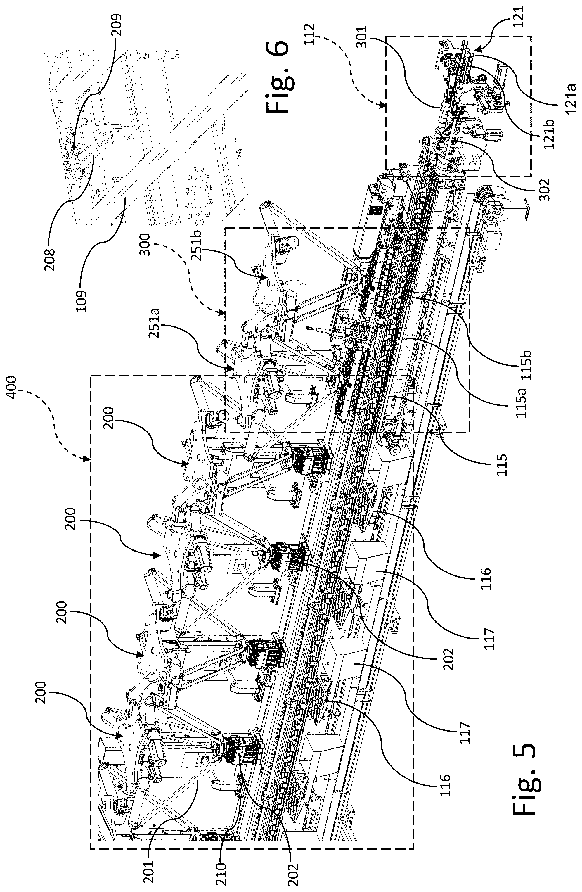 Patent US12338021 Figure 5 – Packaging device and process for articles to be packaged