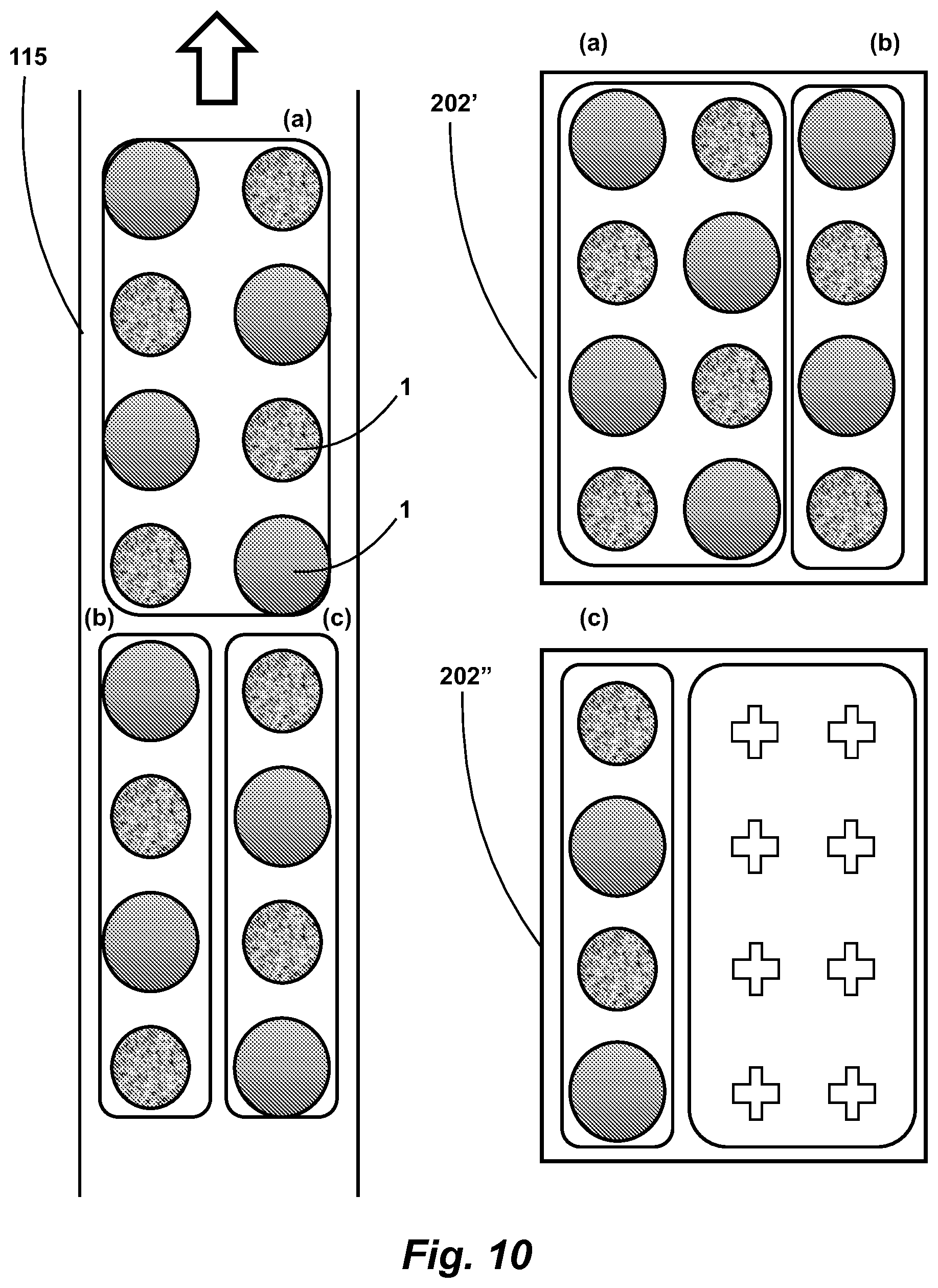 Patent US12338021 Figure 8 – Packaging device and process for articles to be packaged