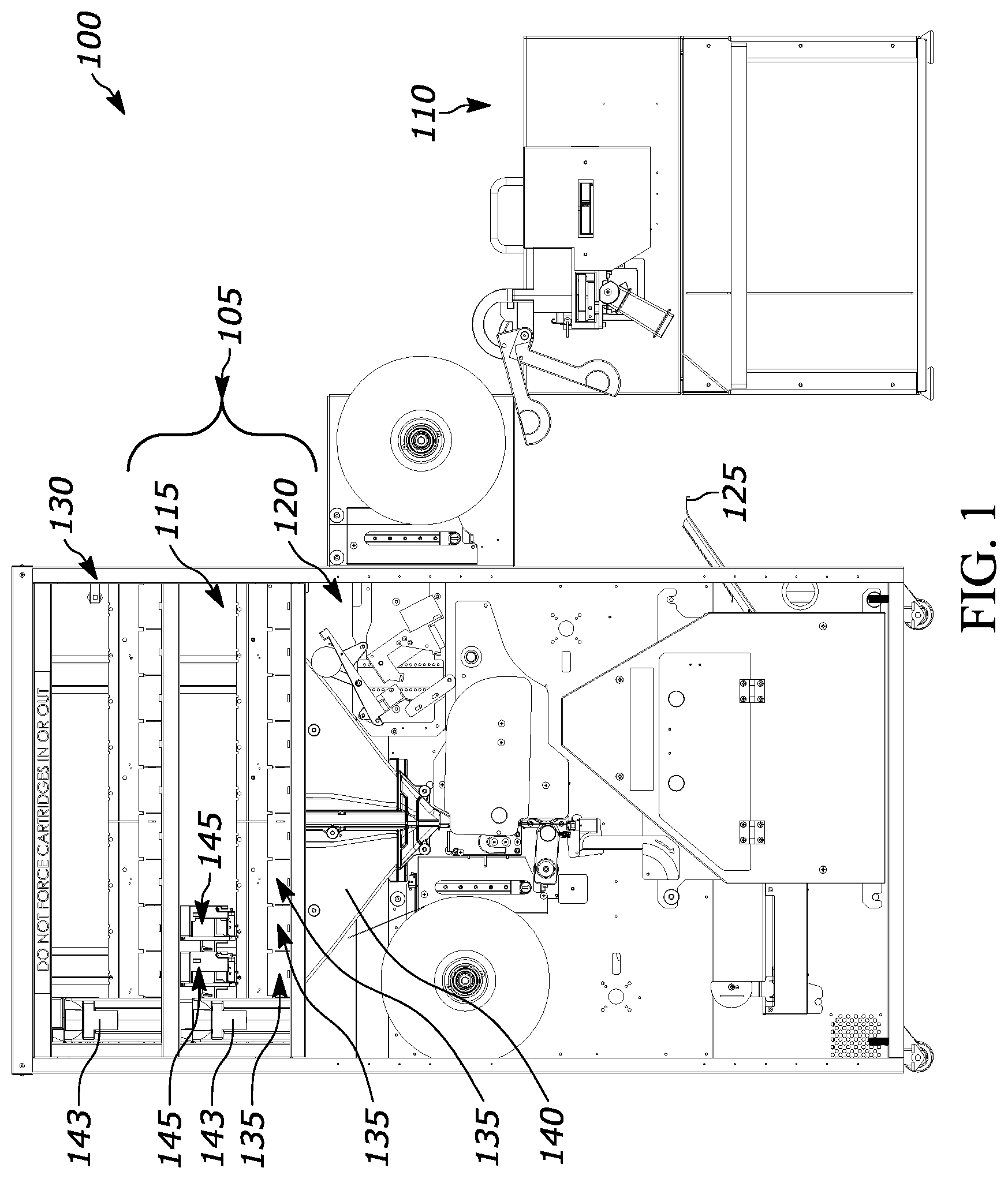 Patent US12338024 Figure 1 – Sorting system for a medication packaging system
