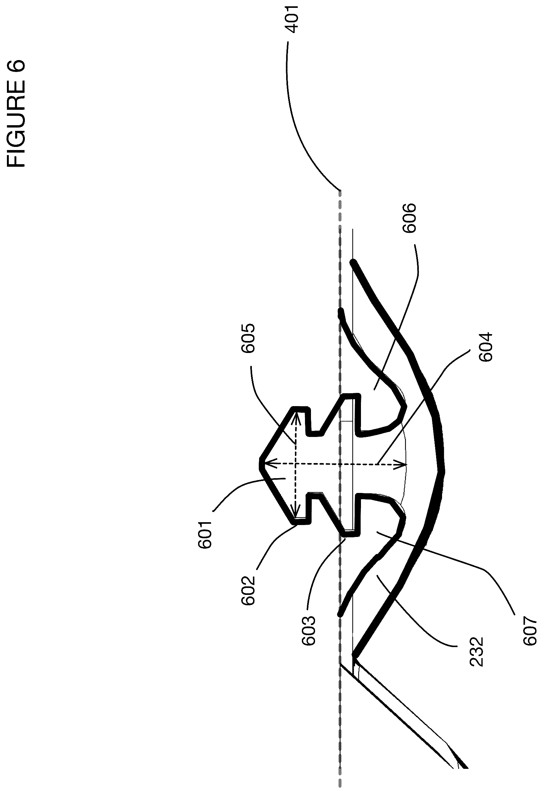 Patent US12338027 Figure 6 – Elastomeric container with integrated leak resistant seal and pressure shield