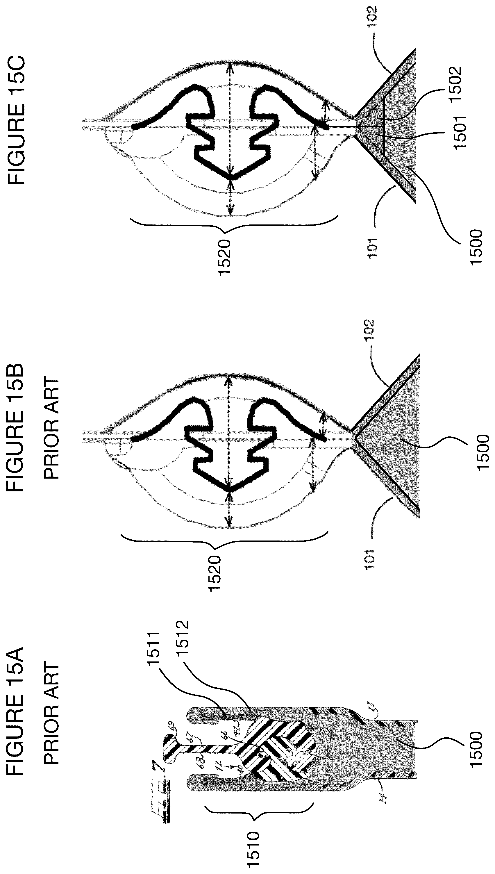 Patent US12338027 Figure 15 – Elastomeric container with integrated leak resistant seal and pressure shield