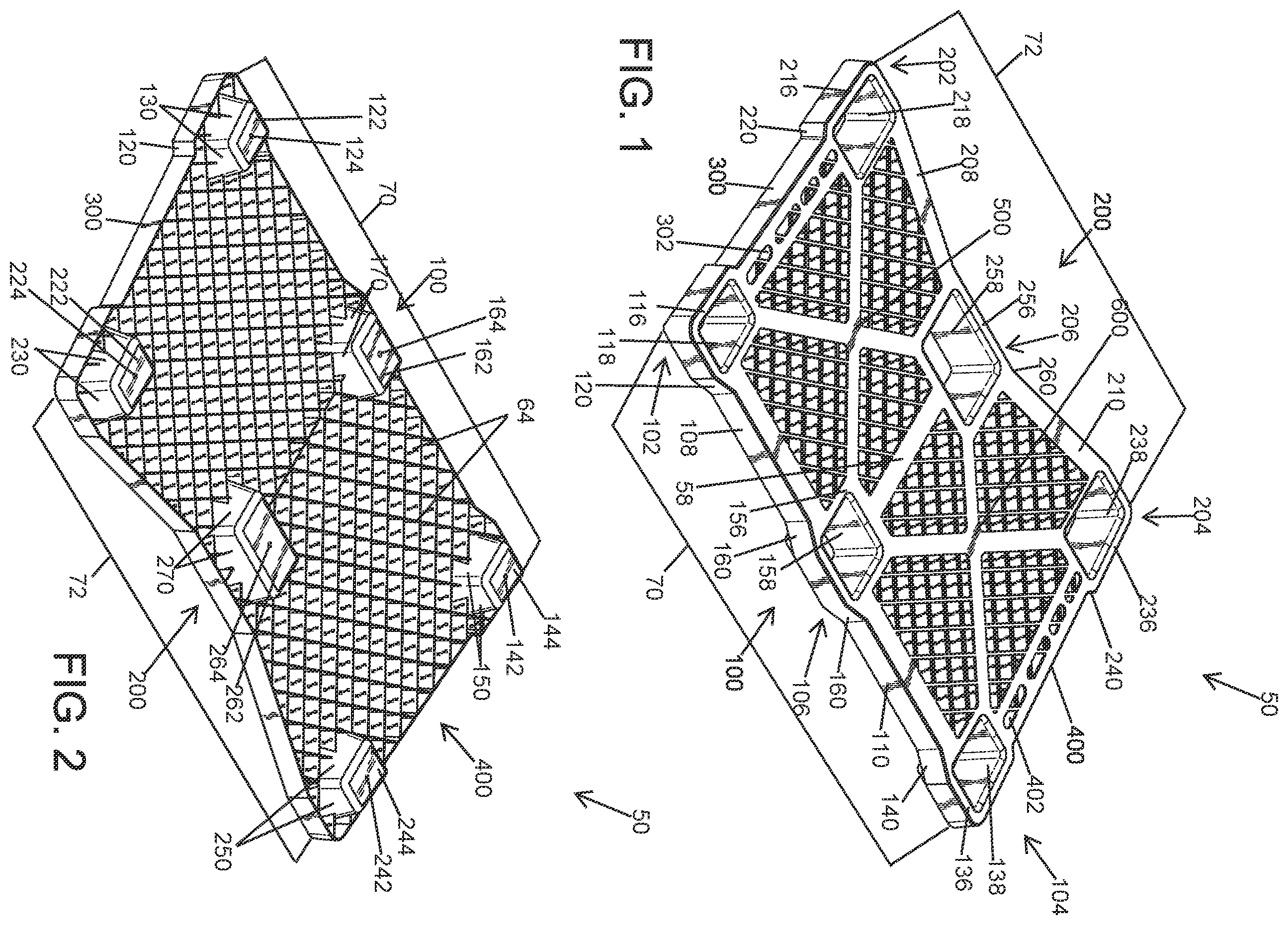 Patent US12338028 Figure 1 – Shipping tray for bench system and method