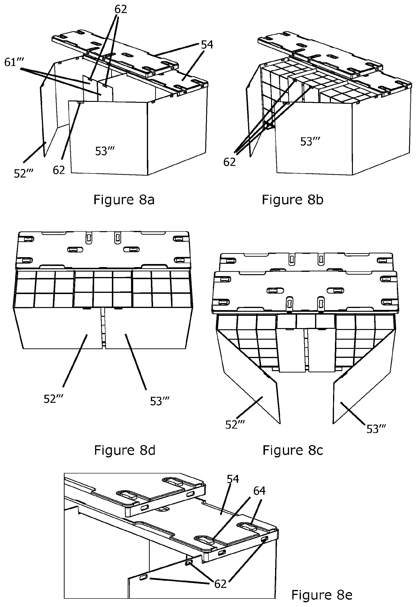 Patent US12338029 Figure 8 – Transport and storage enclosure