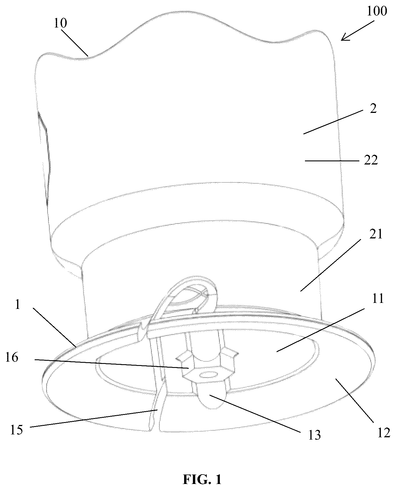 Patent US12338032 Figure 1 – Container holder