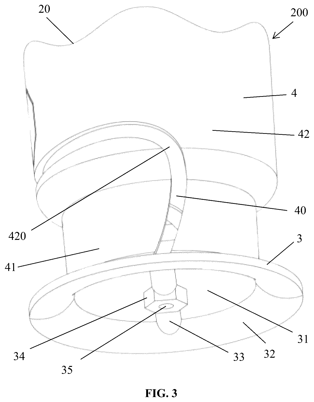 Patent US12338032 Figure 3 – Container holder