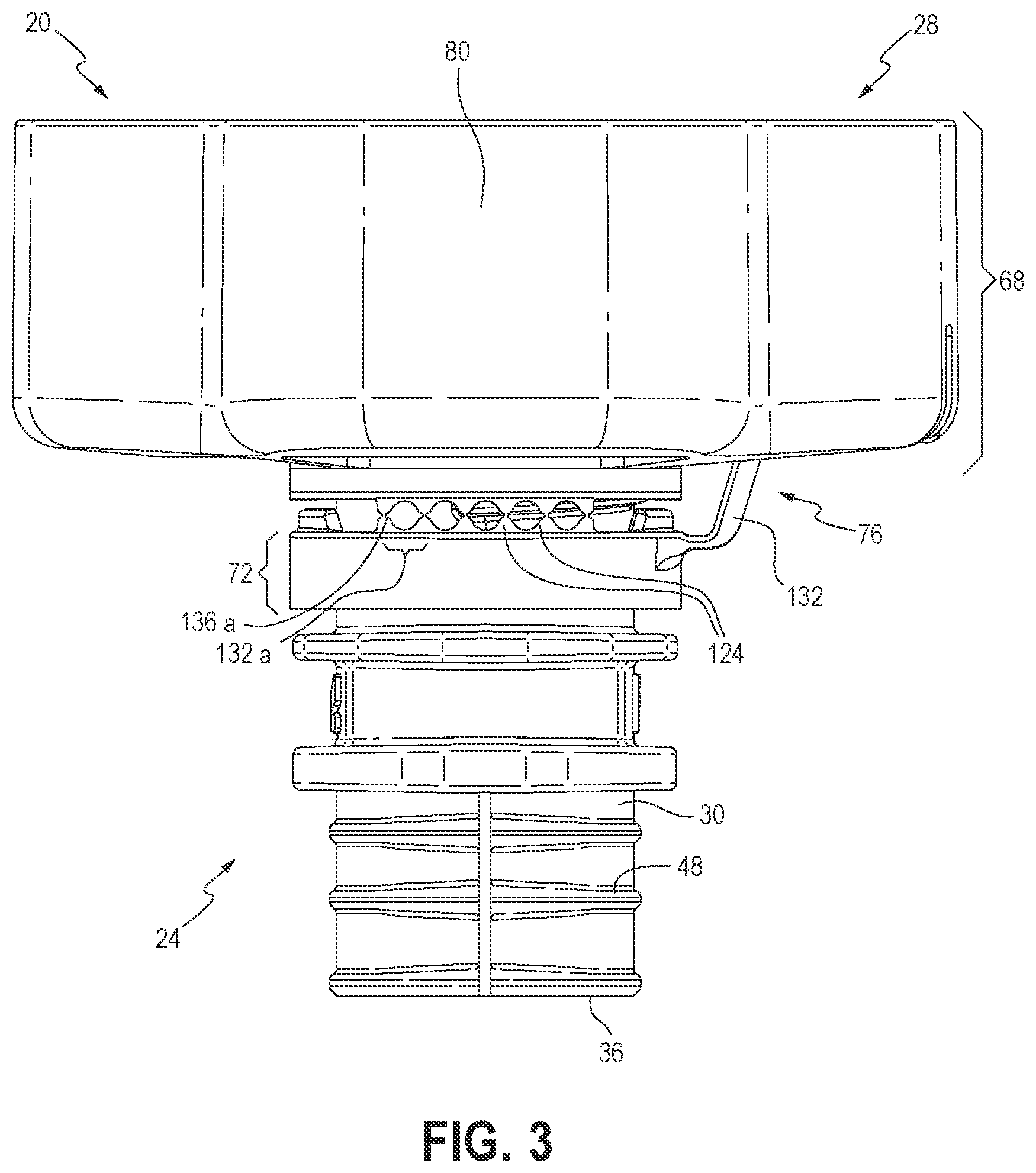 Patent US12338036 Figure 3 – Closure for a container and components for a closure