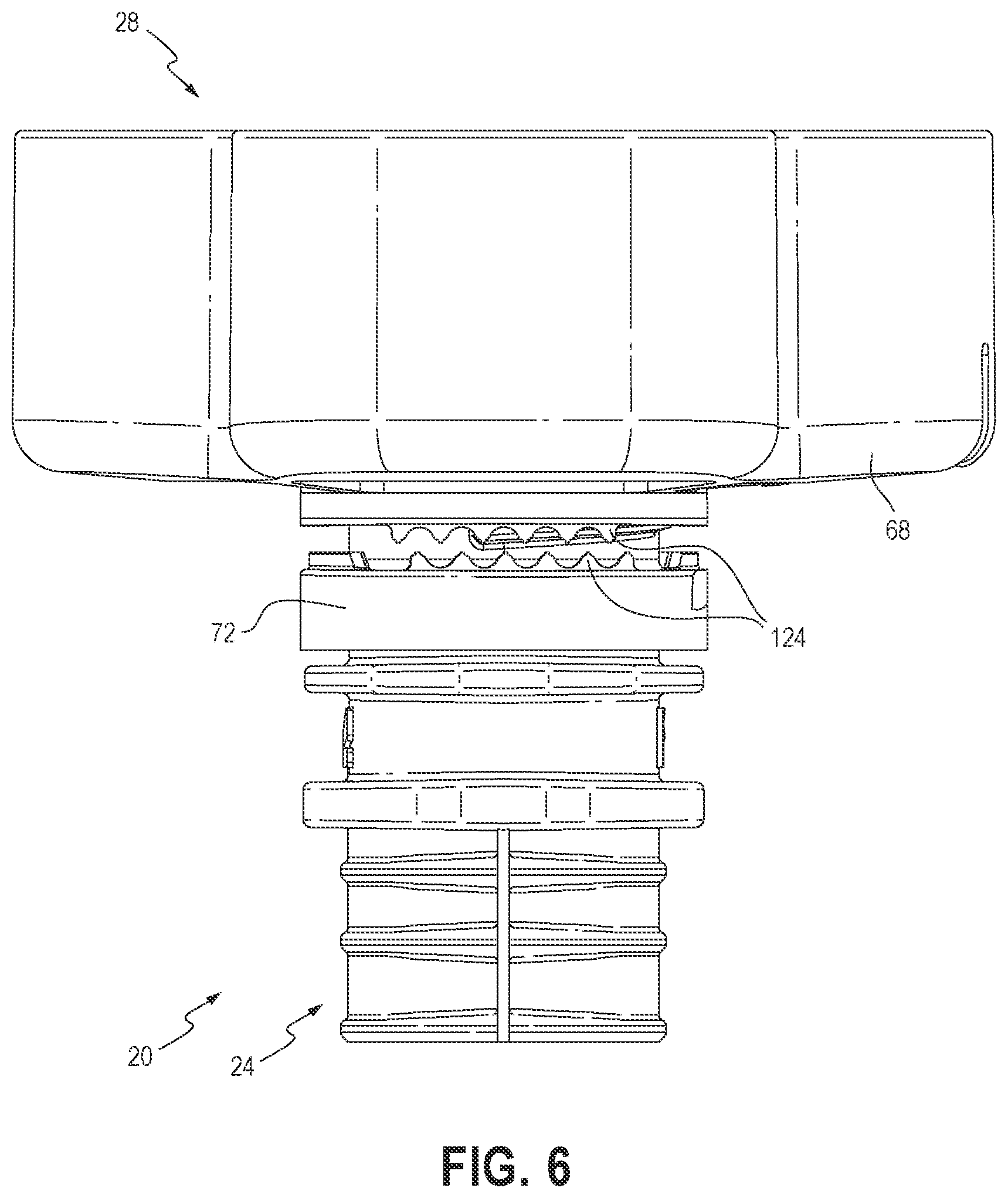 Patent US12338036 Figure 7 – Closure for a container and components for a closure
