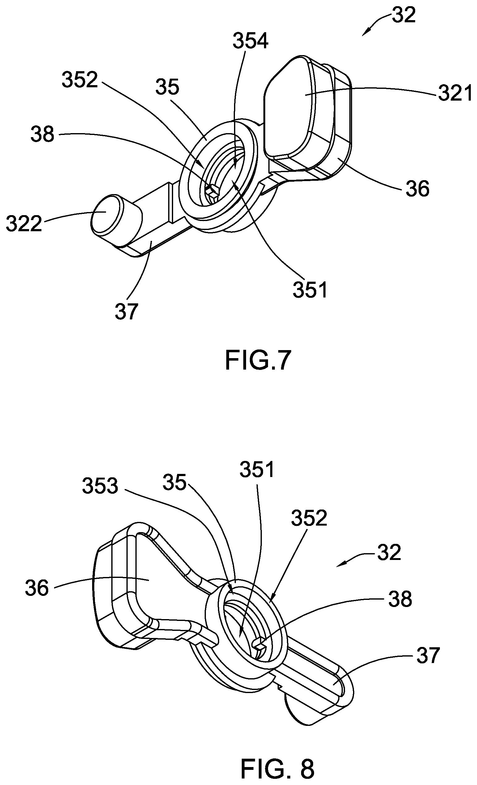 Patent US12338037 Figure 7 – Beverage container with rotatable sealing arrangement