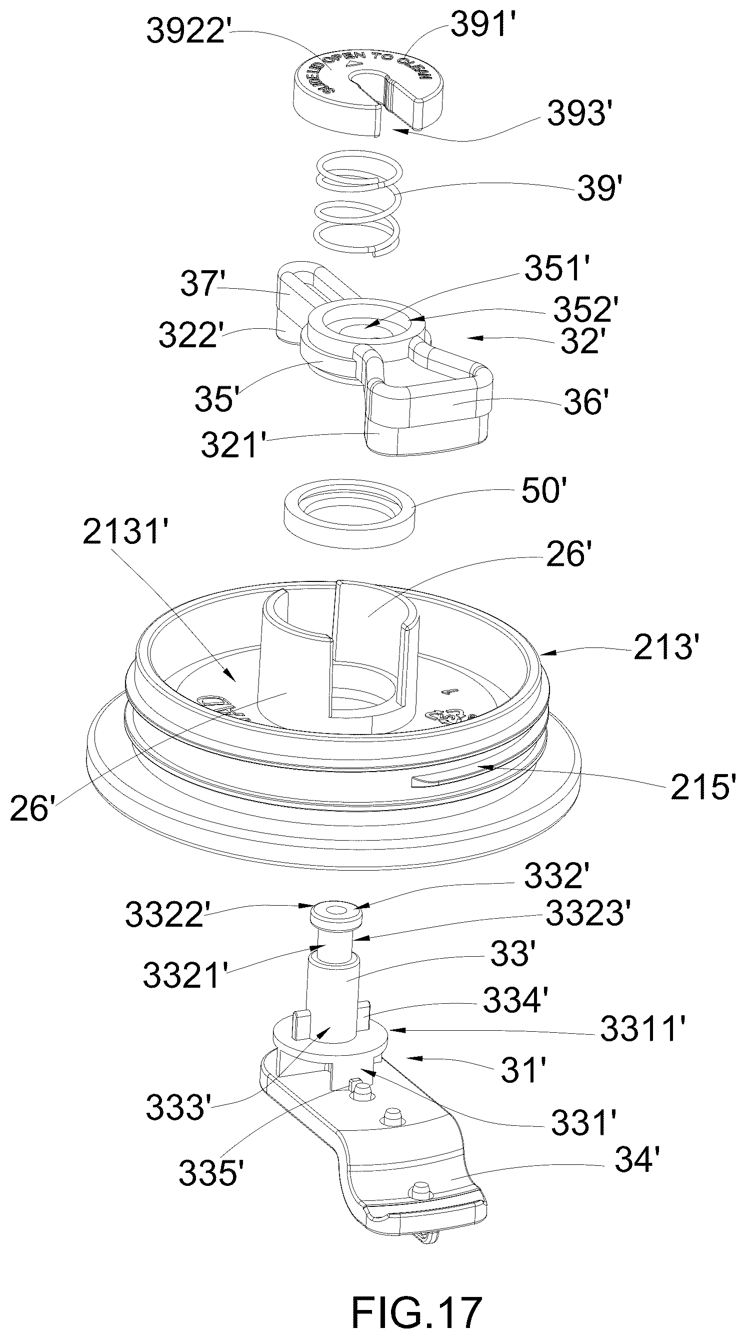Patent US12338037 Figure 14 – Beverage container with rotatable sealing arrangement