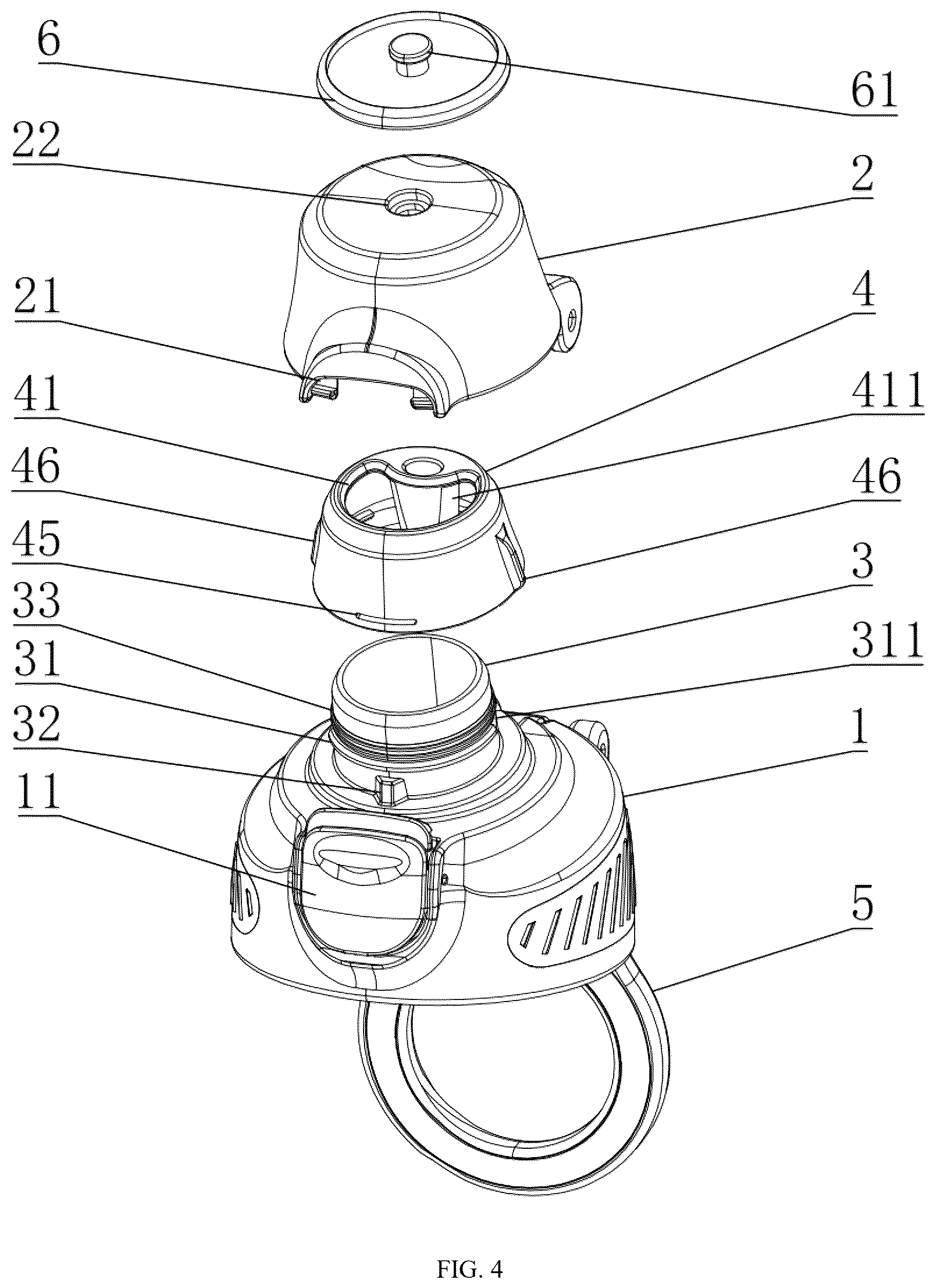 Patent US12338038 Figure 4 – Multifunctional double drinking cup cover