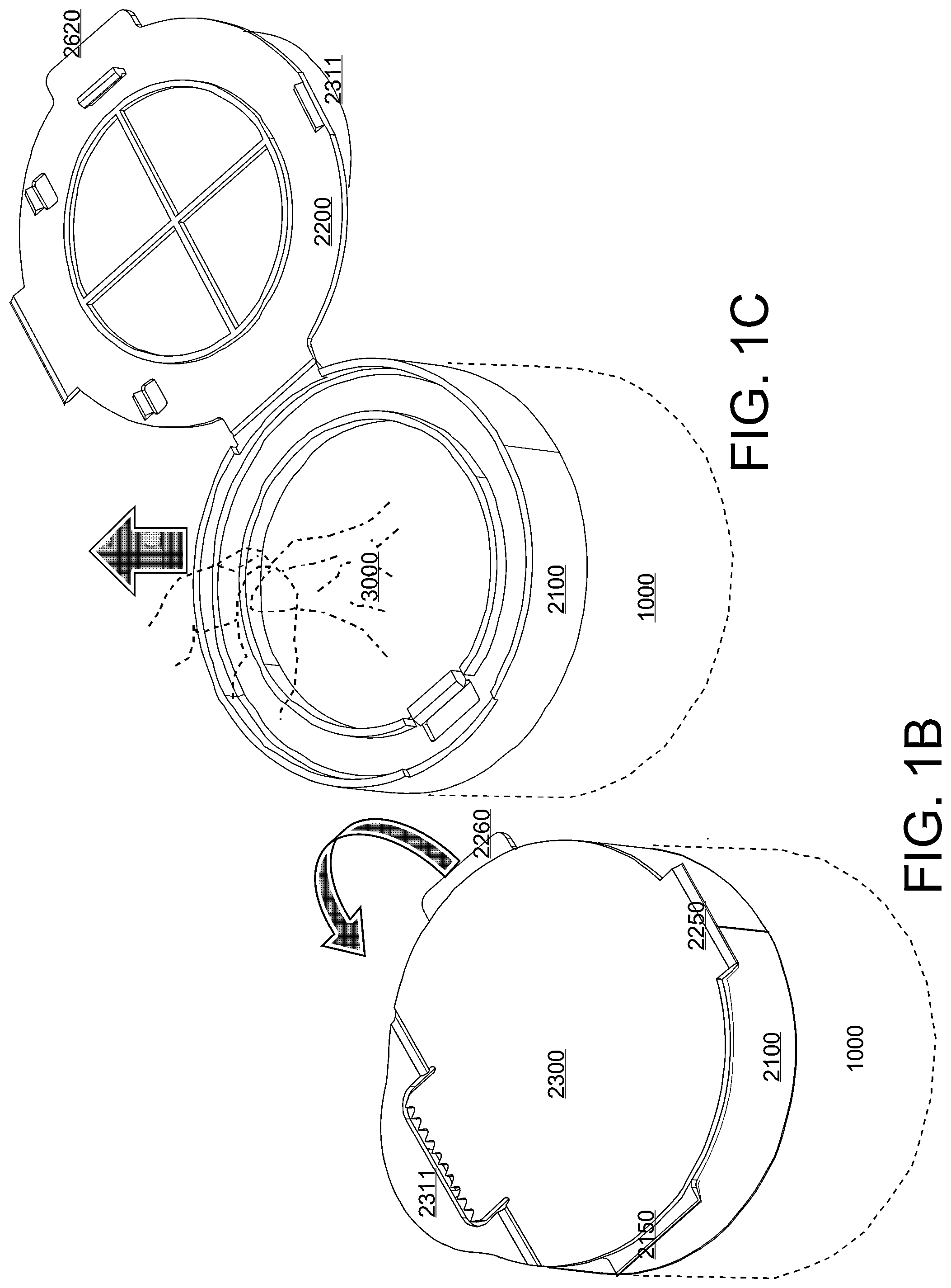 Patent US12338040 Figure 2 – Multi-function wipe container with integrated knife or straightedge cleaning lid