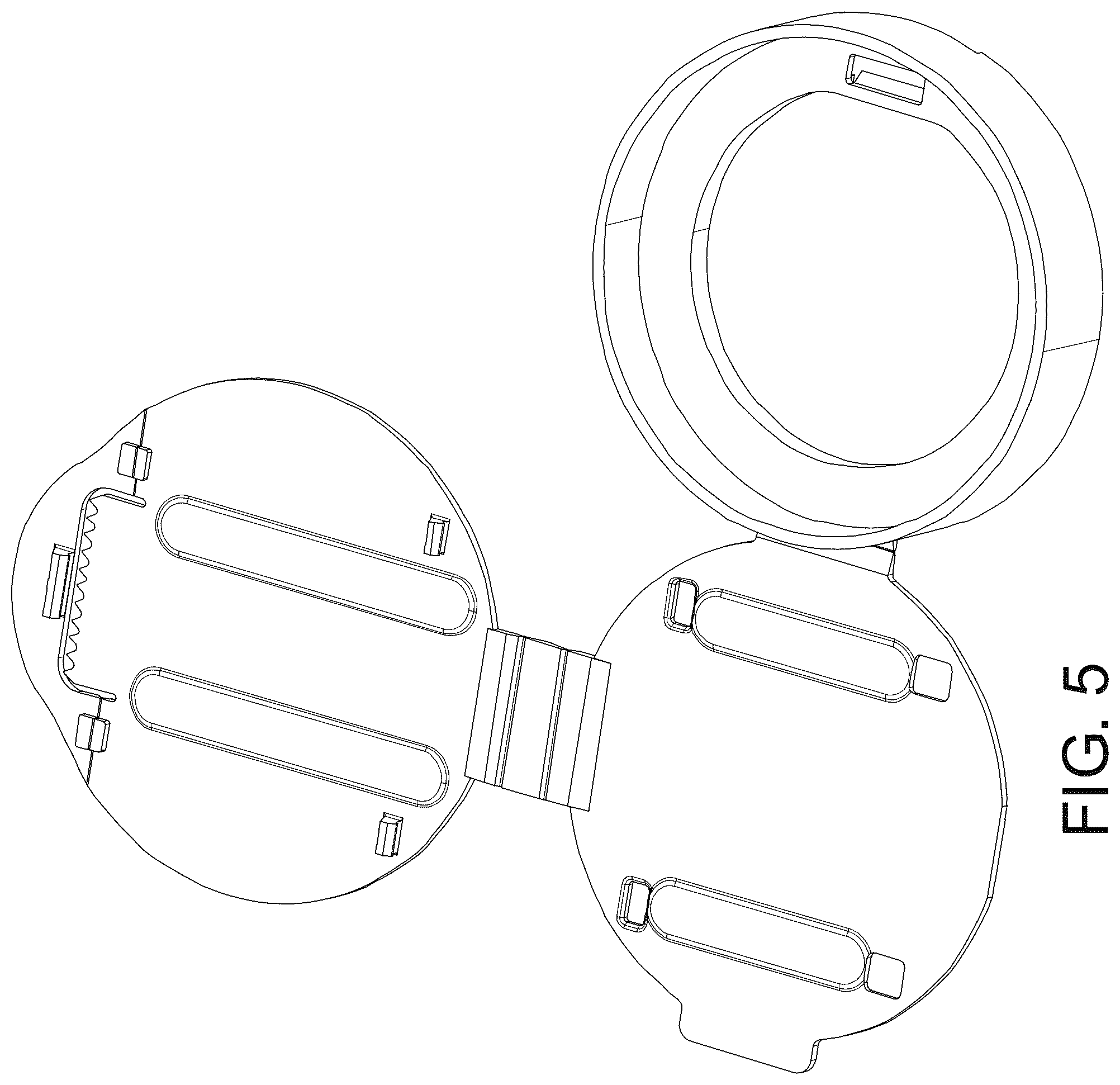 Patent US12338040 Figure 7 – Multi-function wipe container with integrated knife or straightedge cleaning lid