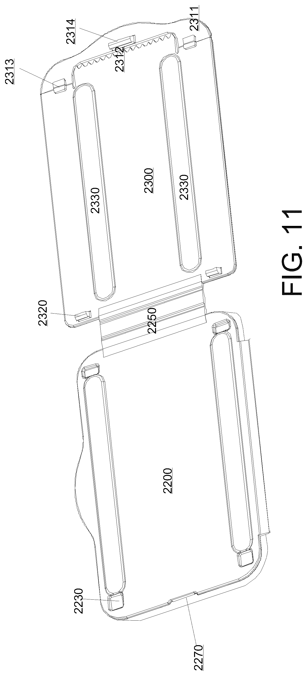 Patent US12338040 Figure 14 – Multi-function wipe container with integrated knife or straightedge cleaning lid