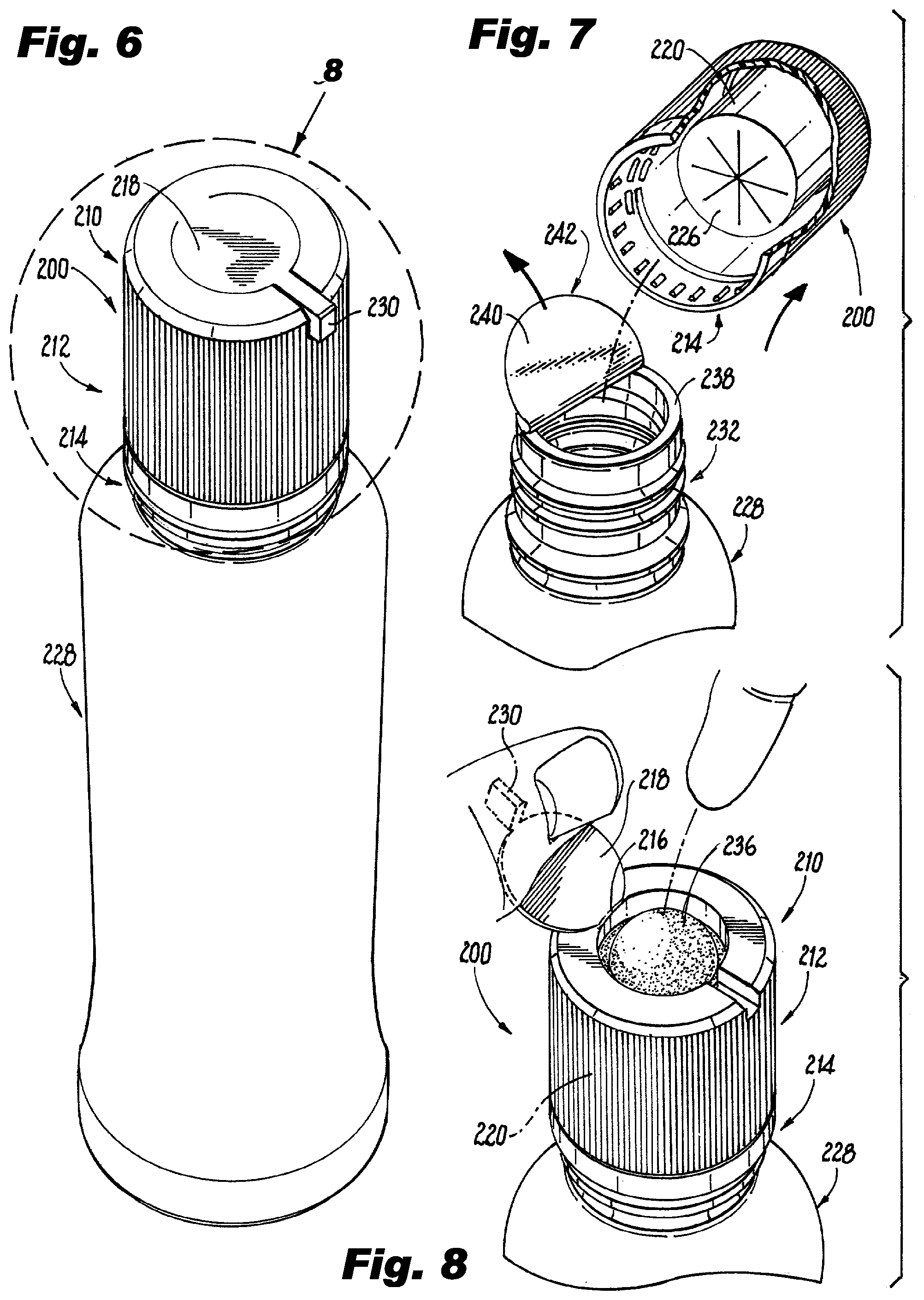 Patent US12338042 Figure 3 – Bottle cap device with pressurized release