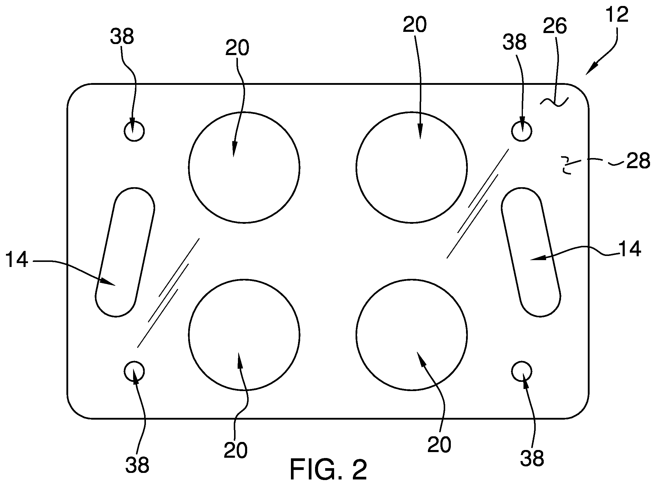 Patent US12338049 Figure 2 – Fast food carrying assembly