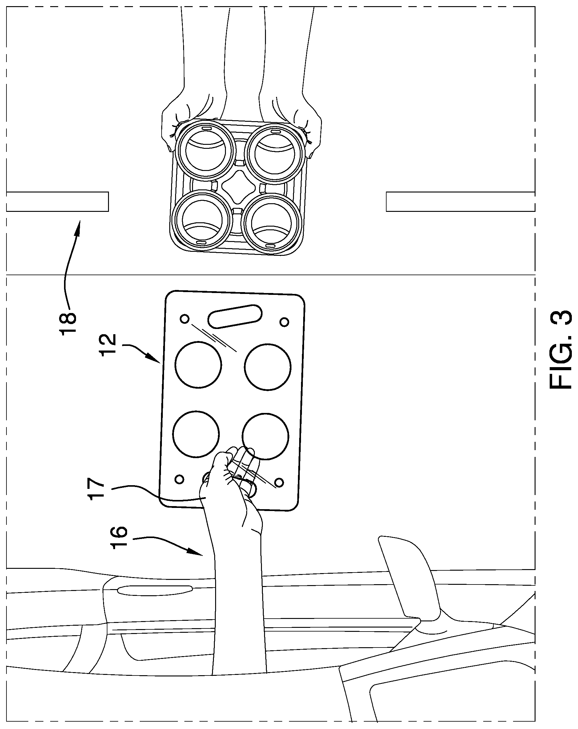 Patent US12338049 Figure 3 – Fast food carrying assembly