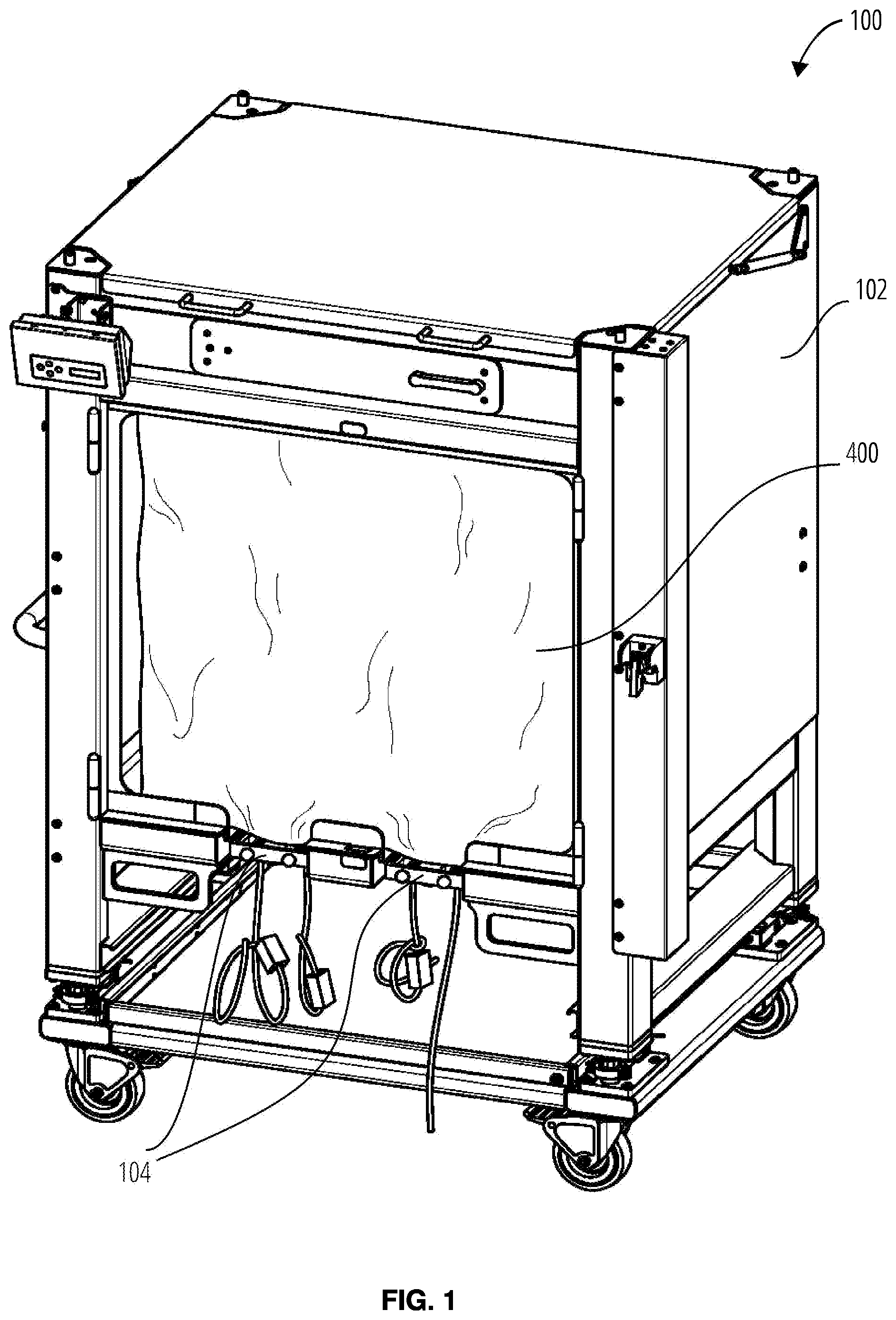Patent US12338051 Figure 1 – System for port and tube holder assembly attachment device