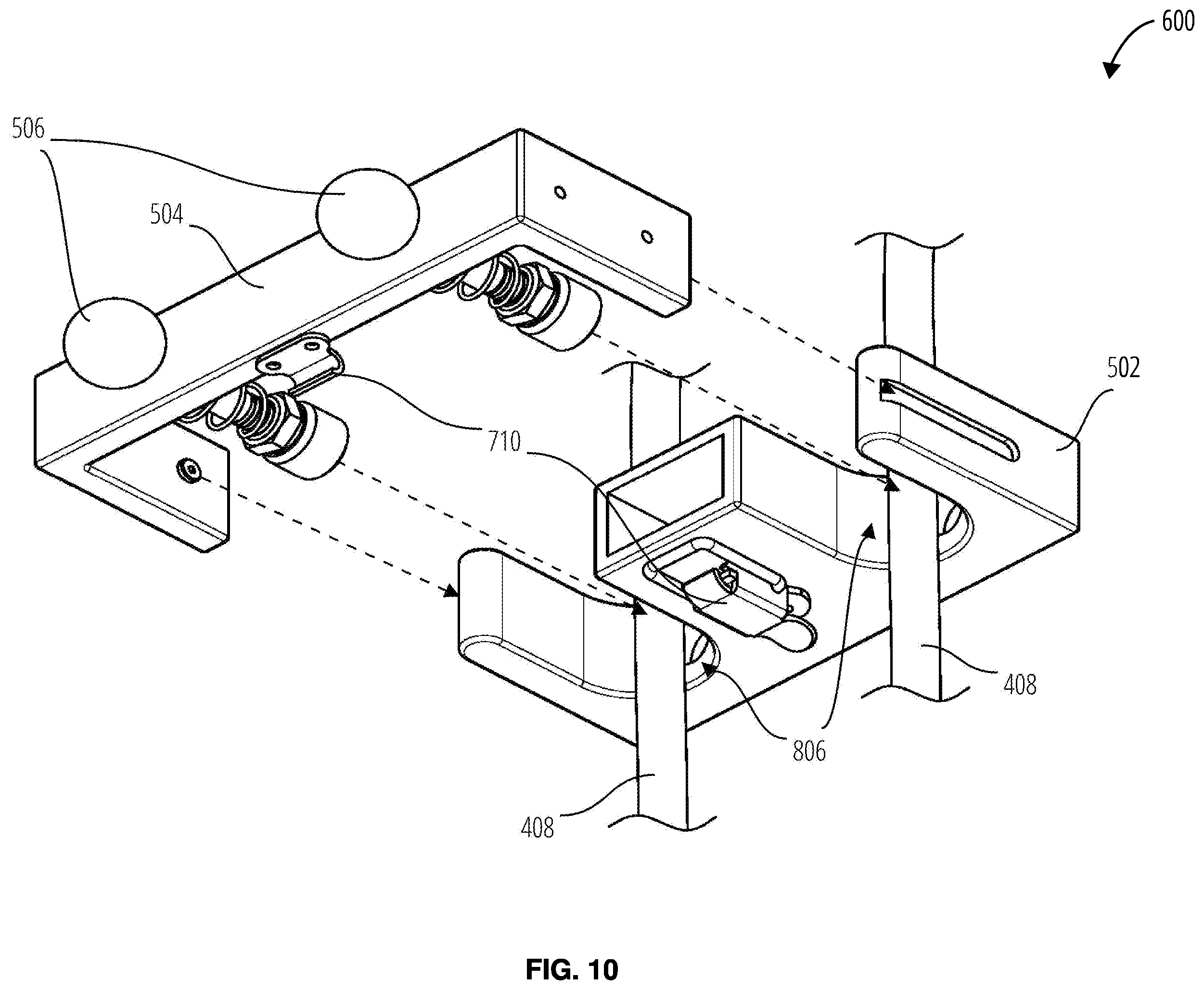 Patent US12338051 Figure 10 – System for port and tube holder assembly attachment device