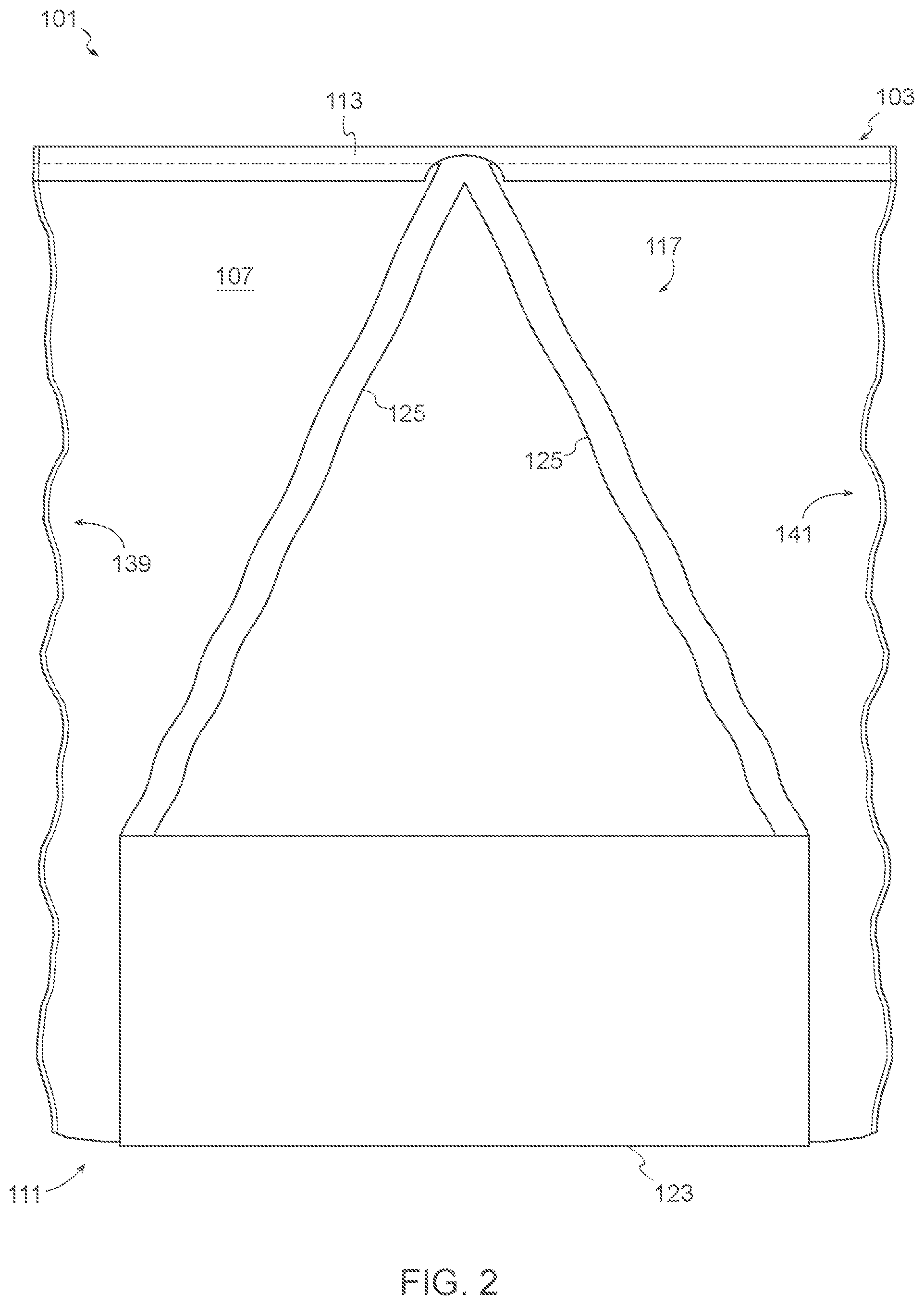 Patent US12338063 Figure 2 – Strap-reinforced waste bag system